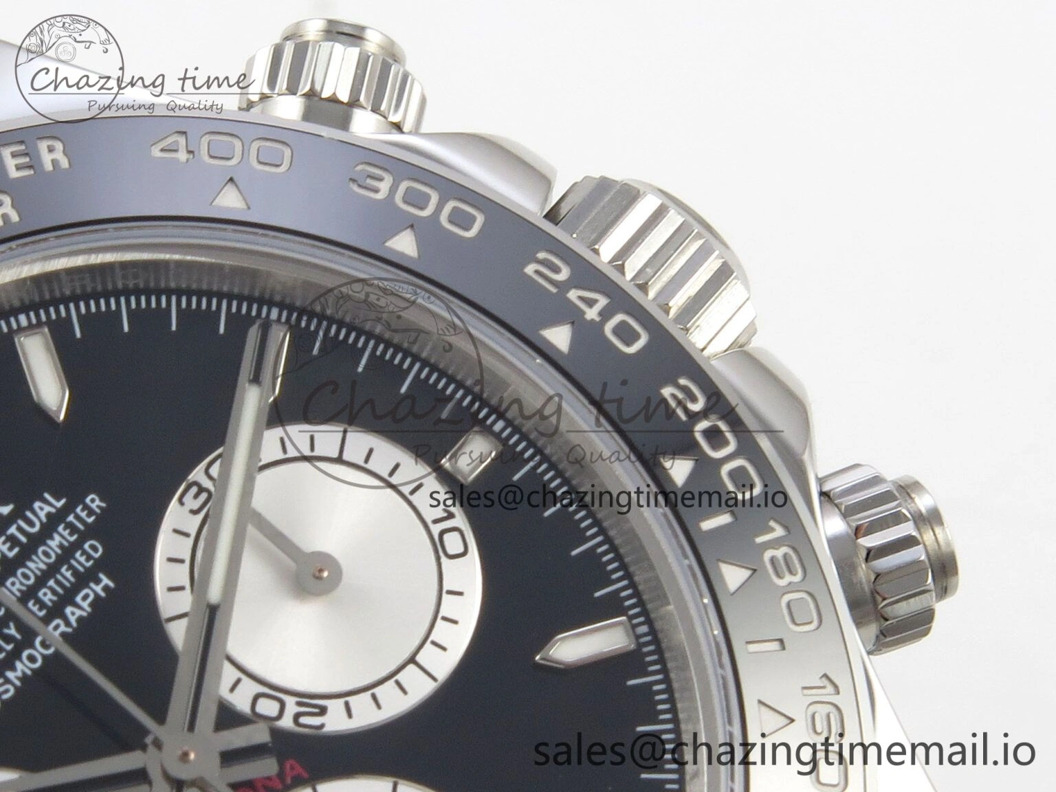 Daytona 126519 SS Clean 1:1 Best Edition Black Ceramic Bezel Black Stick Dial on Oysterflex Rubber Strap DD4131