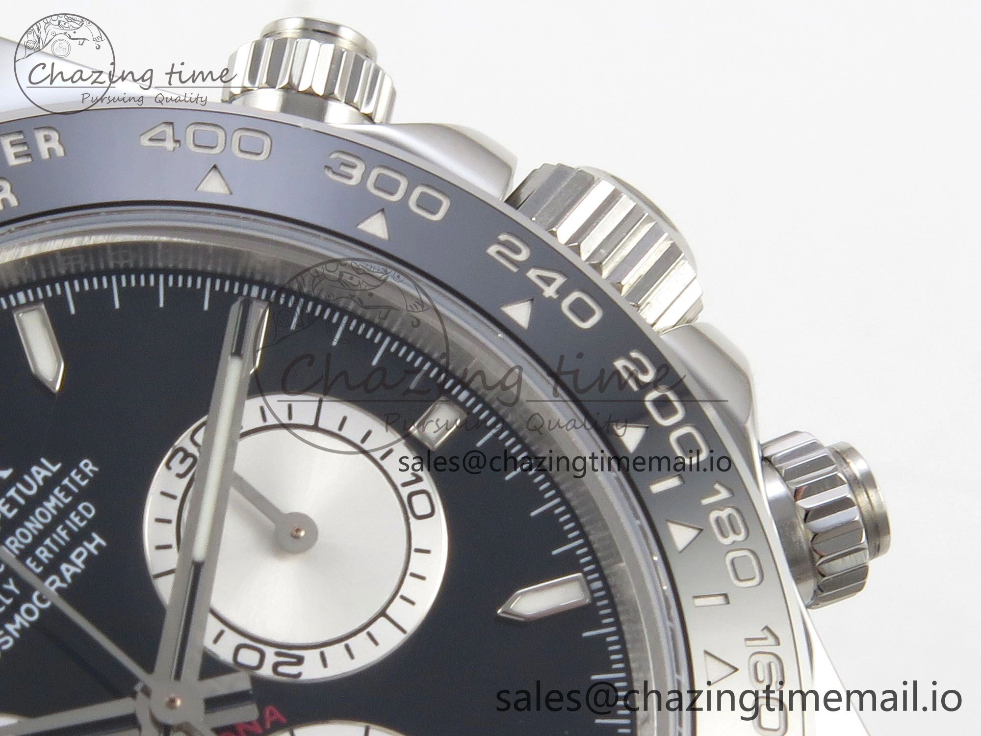 Daytona 126519 SS Clean 1:1 Best Edition Black Ceramic Bezel Black Stick Dial on Oysterflex Rubber Strap DD4131