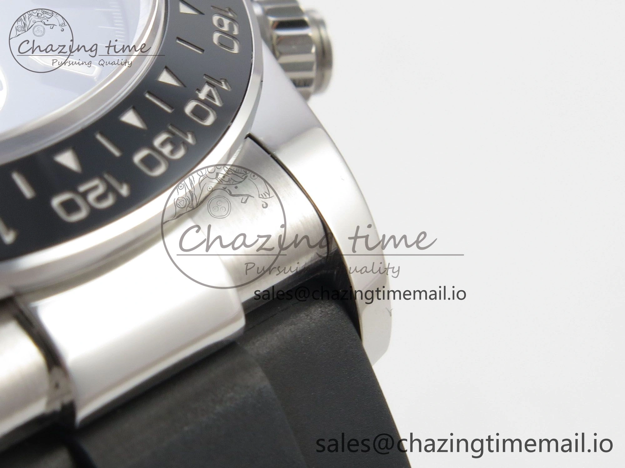 Daytona 126519 SS Clean 1:1 Best Edition Black Ceramic Bezel Black Stick Dial on Oysterflex Rubber Strap DD4131