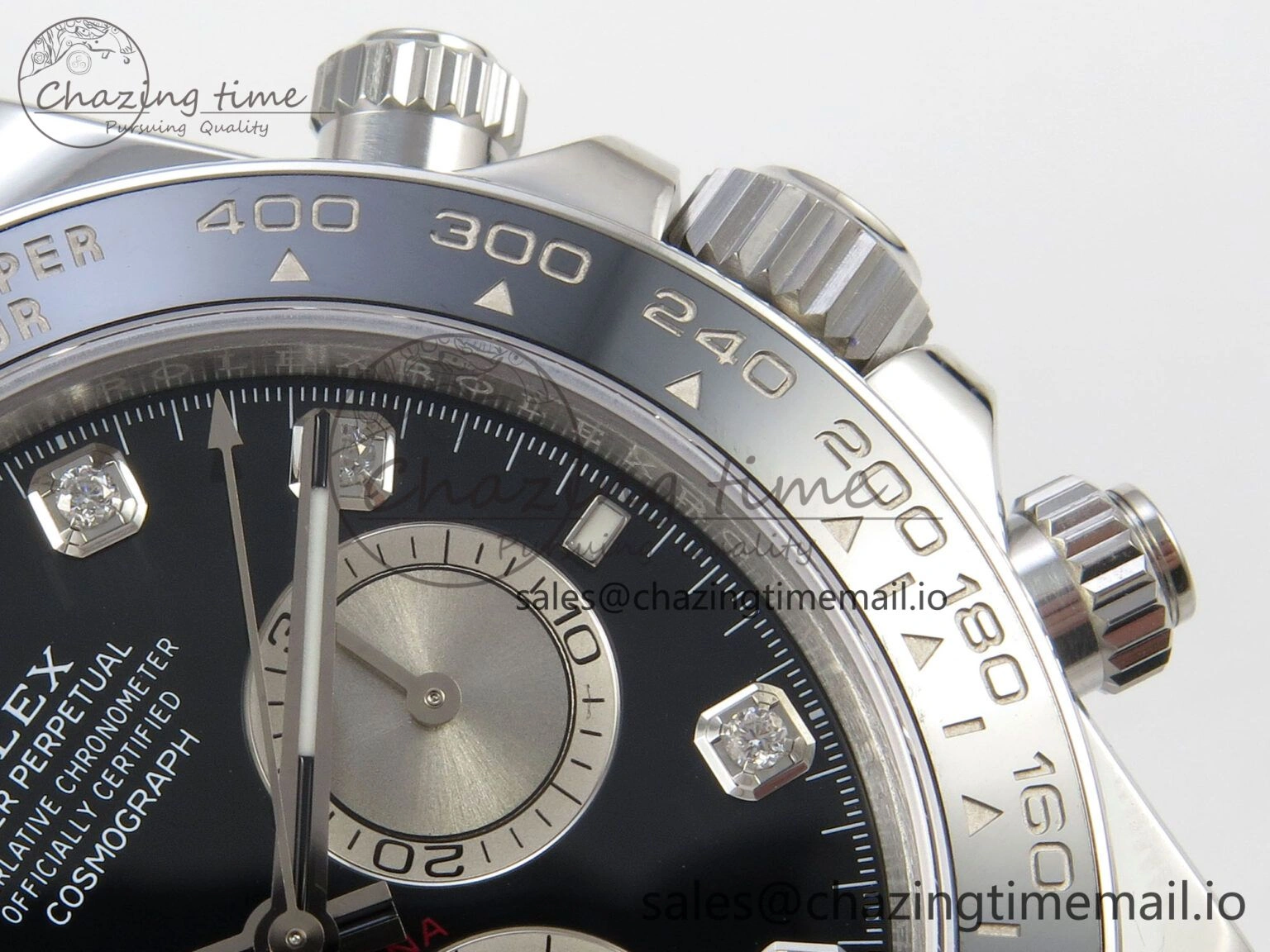 Daytona 126519 VSF 1:1 Best Edition Black Silver Diamonds Dial on Oysterflex Strap VS4131 V2 (Weighted)