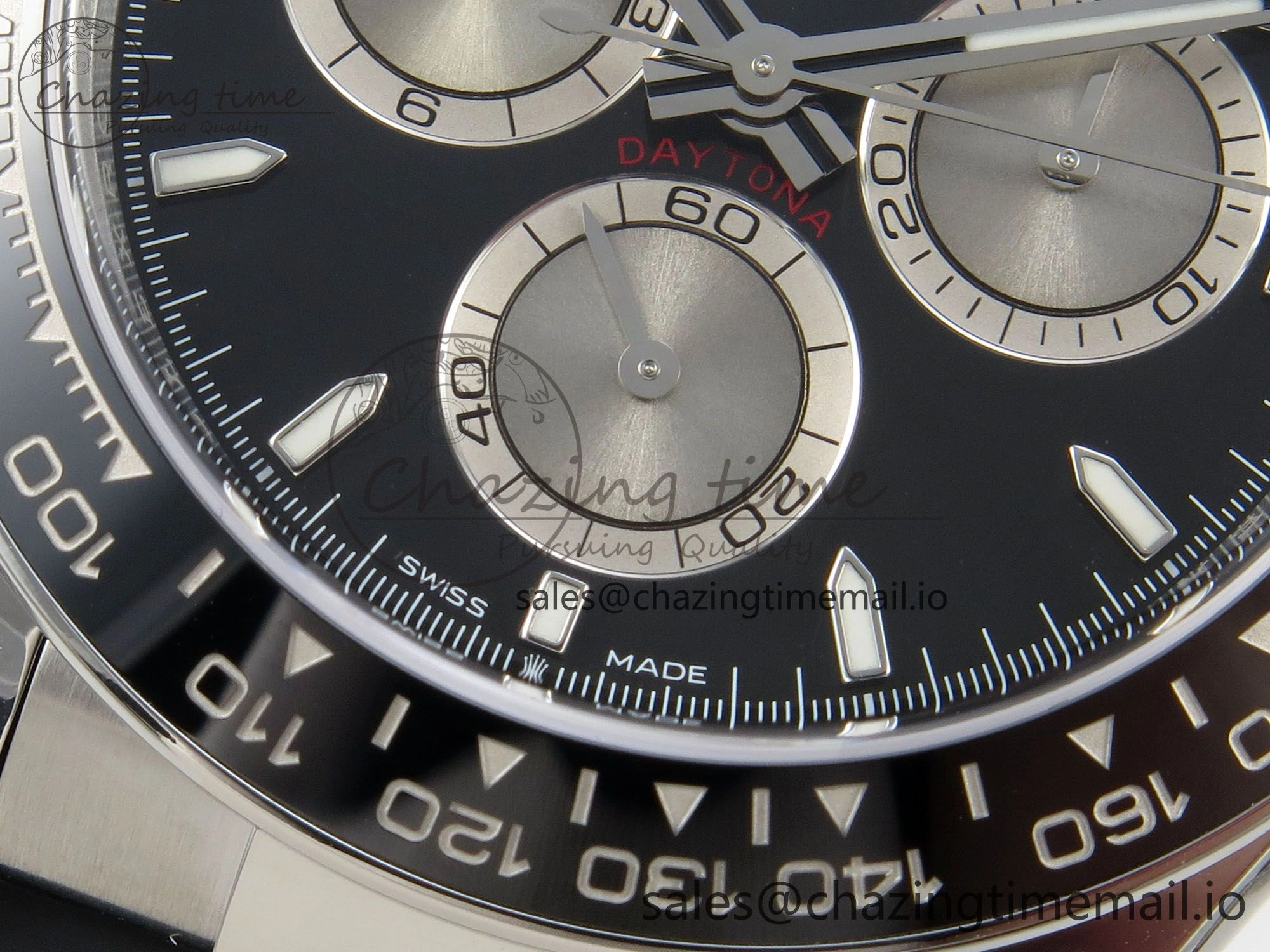Daytona 126519 VSF 1:1 Best Edition Black Silver Lume Dial on Oysterflex Strap VS4131 V2 (Weighted)