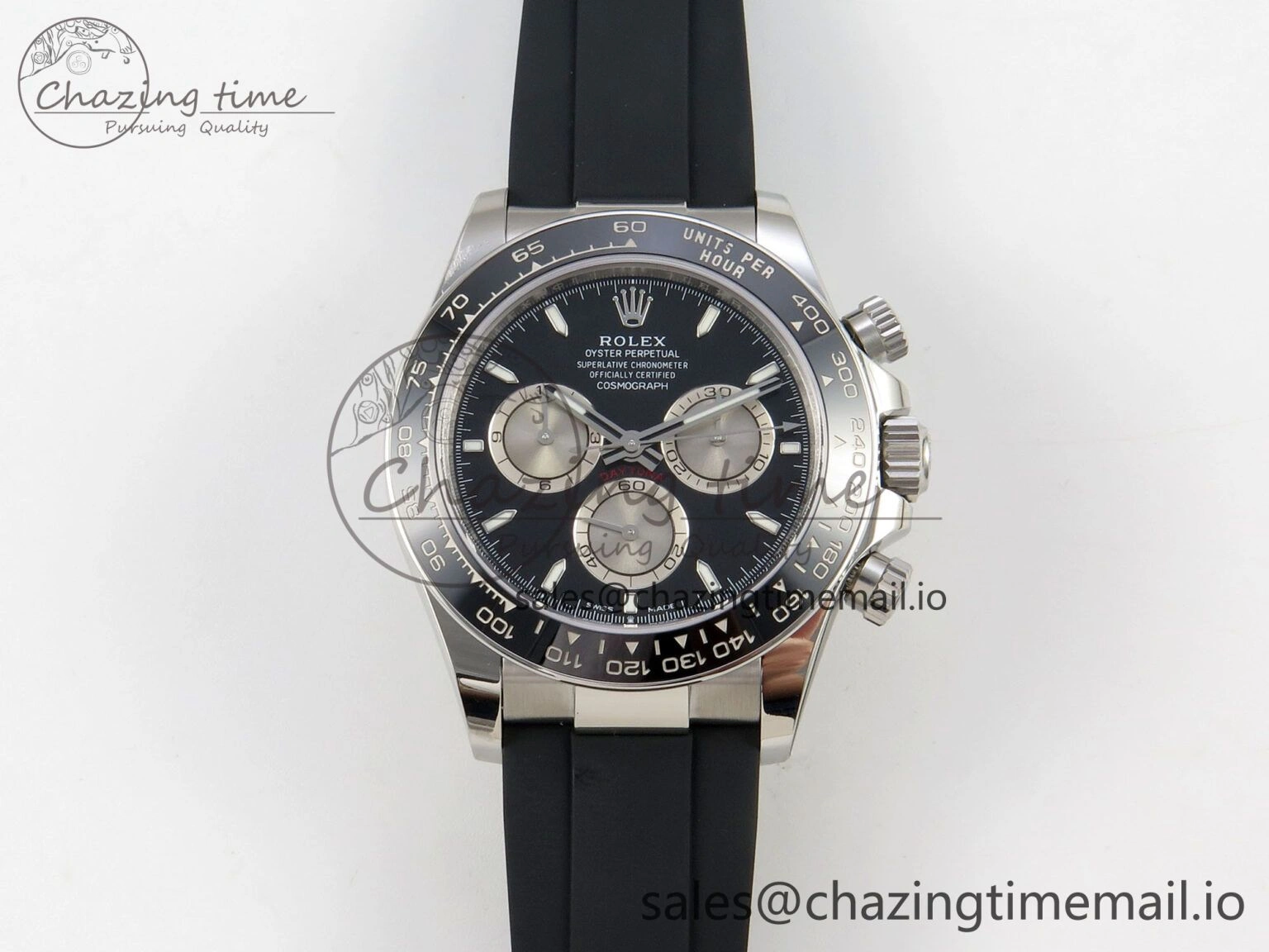 Daytona 126519 VSF 1:1 Best Edition Black Silver Lume Dial on Oysterflex Strap VS4131 V2 (Weighted)