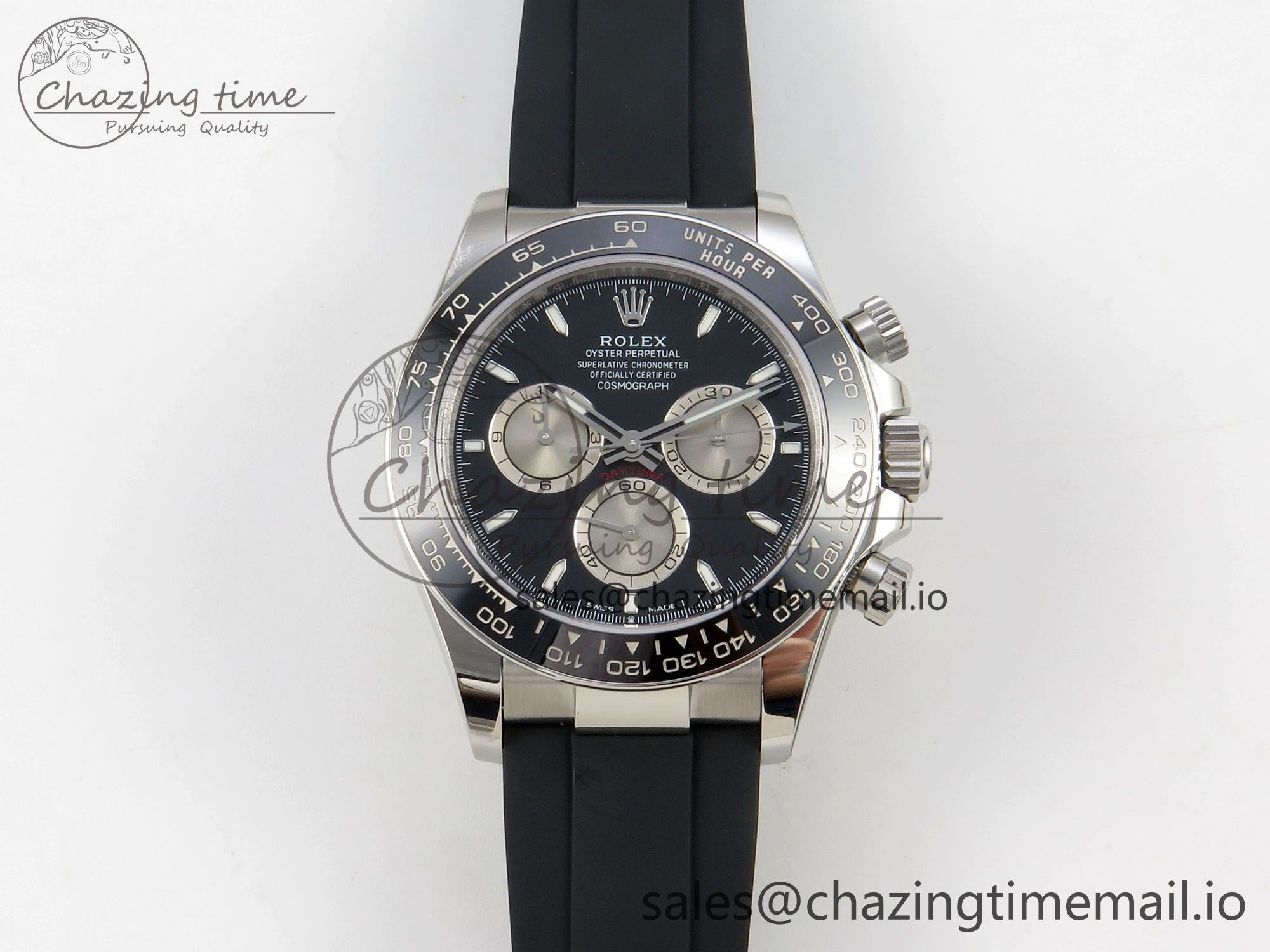 Daytona 126519 VSF 1:1 Best Edition Black Silver Lume Dial on Oysterflex Strap VS4131 V2 (Weighted)