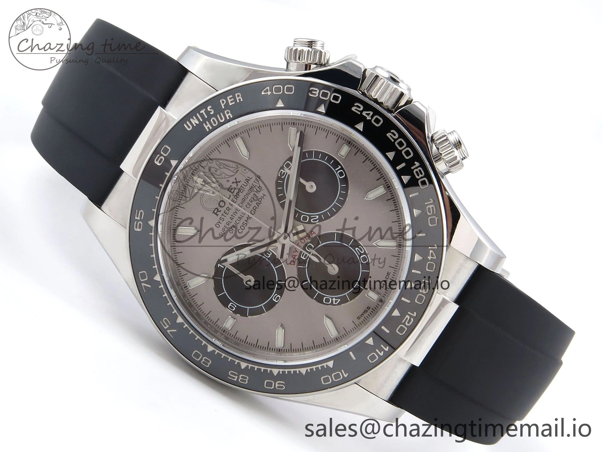 Daytona 126519LN APF 1:1 Best Edition 904L Steel Grey Dial on Black Rubber Strap DD4131