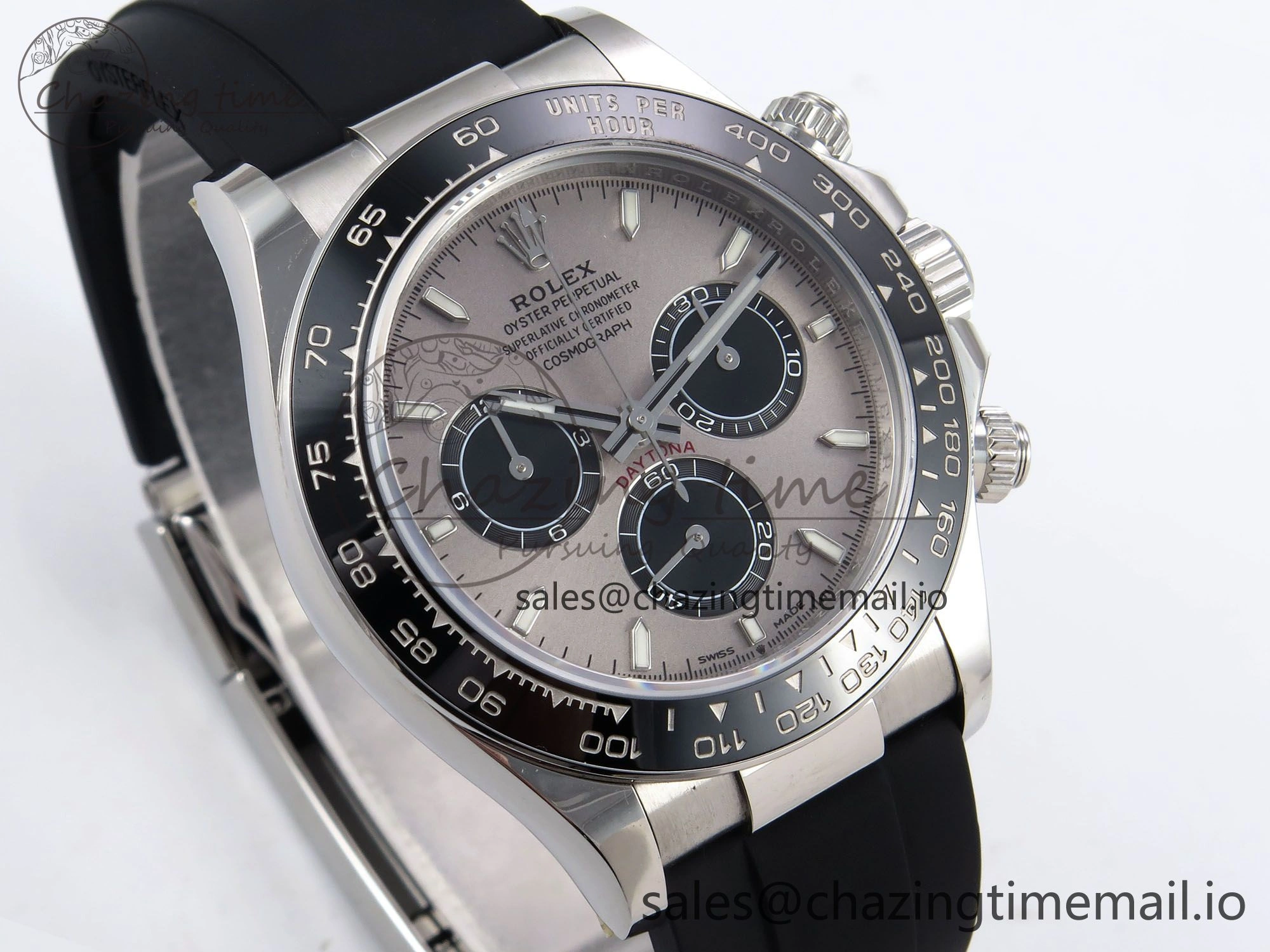 Daytona 126519LN APF 1:1 Best Edition 904L Steel Grey Dial on Black Rubber Strap DD4131