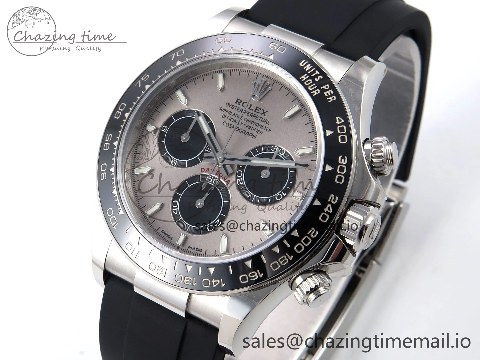 Daytona 126519LN APF 1:1 Best Edition 904L Steel Grey Dial on Black Rubber Strap DD4131