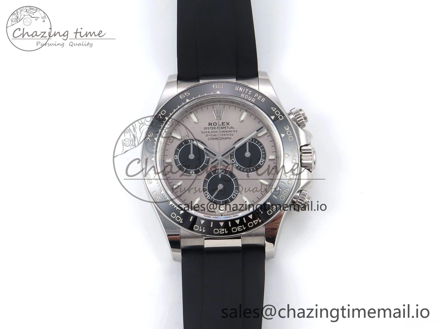 Daytona 126519LN APF 1:1 Best Edition 904L Steel Grey Dial on Black Rubber Strap DD4131