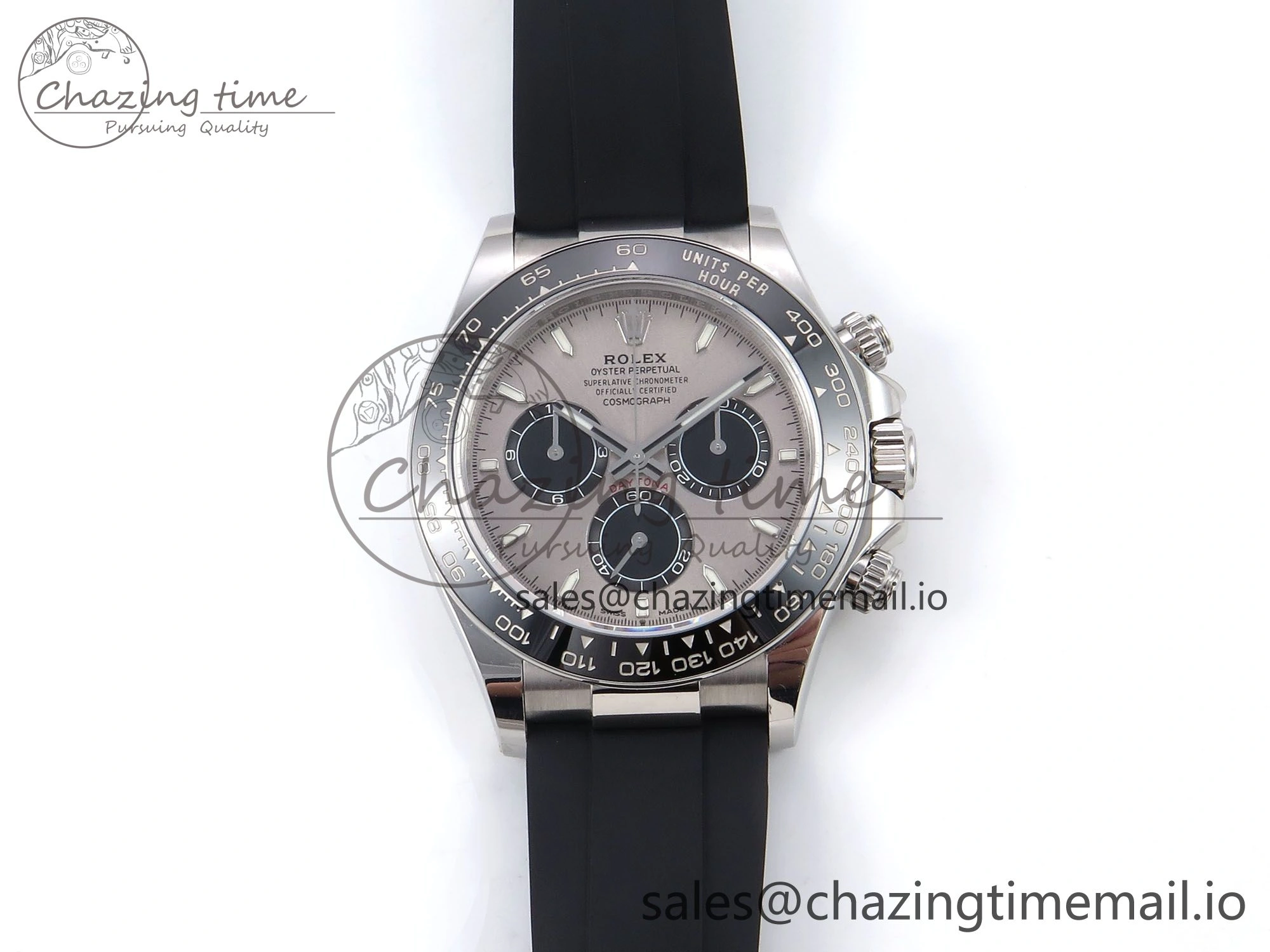 Daytona 126519LN APF 1:1 Best Edition 904L Steel Grey Dial on Black Rubber Strap DD4131
