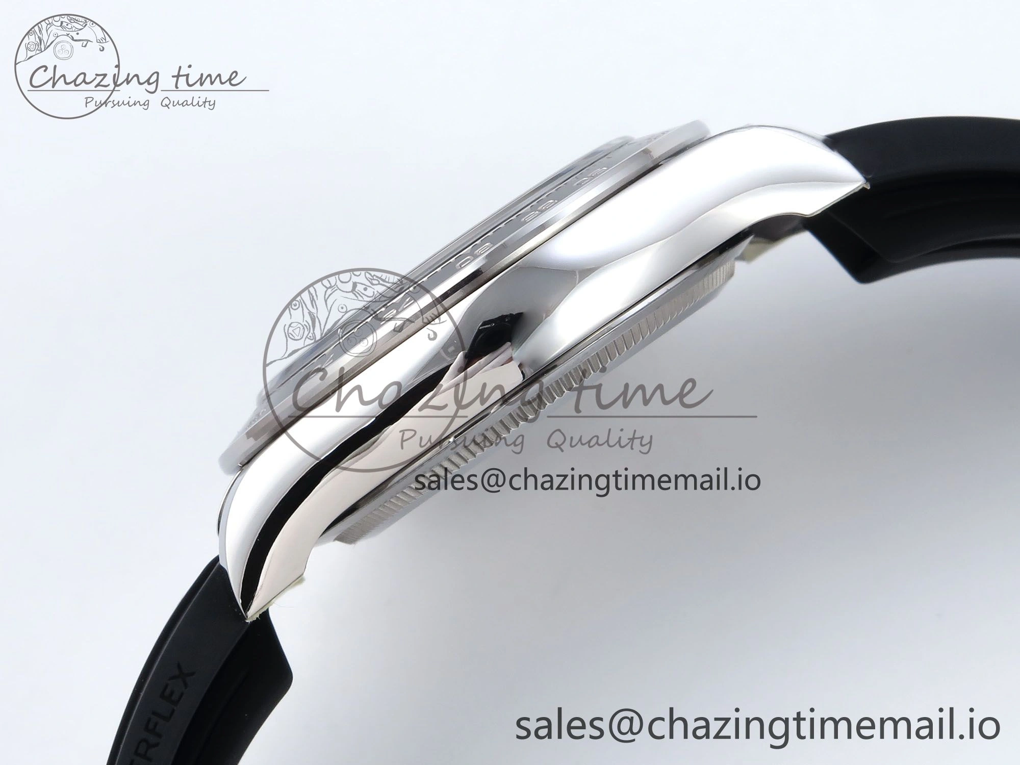 Daytona 126519LN SS Clean 1:1 Best Edition Black Diamonds Dial on Oysterflex Rubber Strap DD4131
