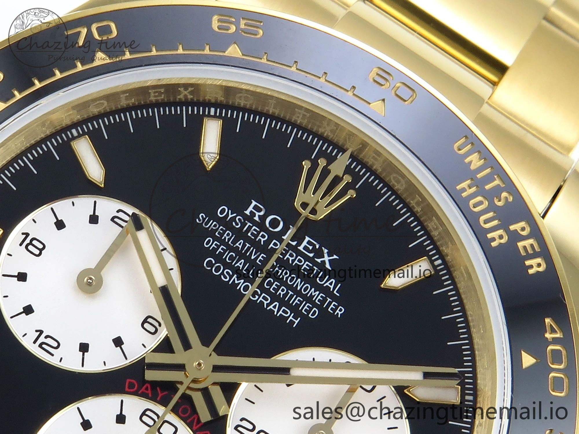 Daytona 126528 QF 1:1 Best Edition Black Dial Steel 904L on YG Bracelet V8 QF4132