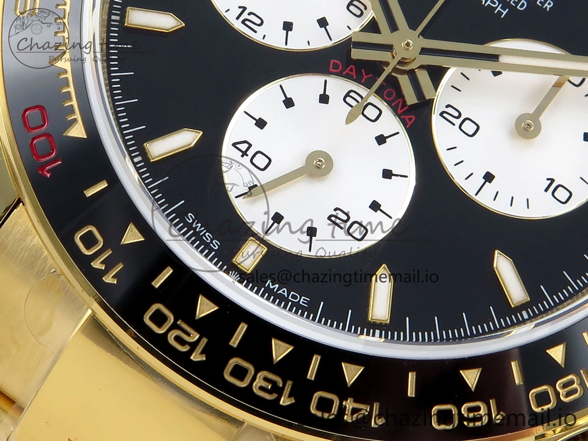 Daytona 126528 QF 1:1 Best Edition Black Dial Steel 904L on YG Bracelet V8 QF4132