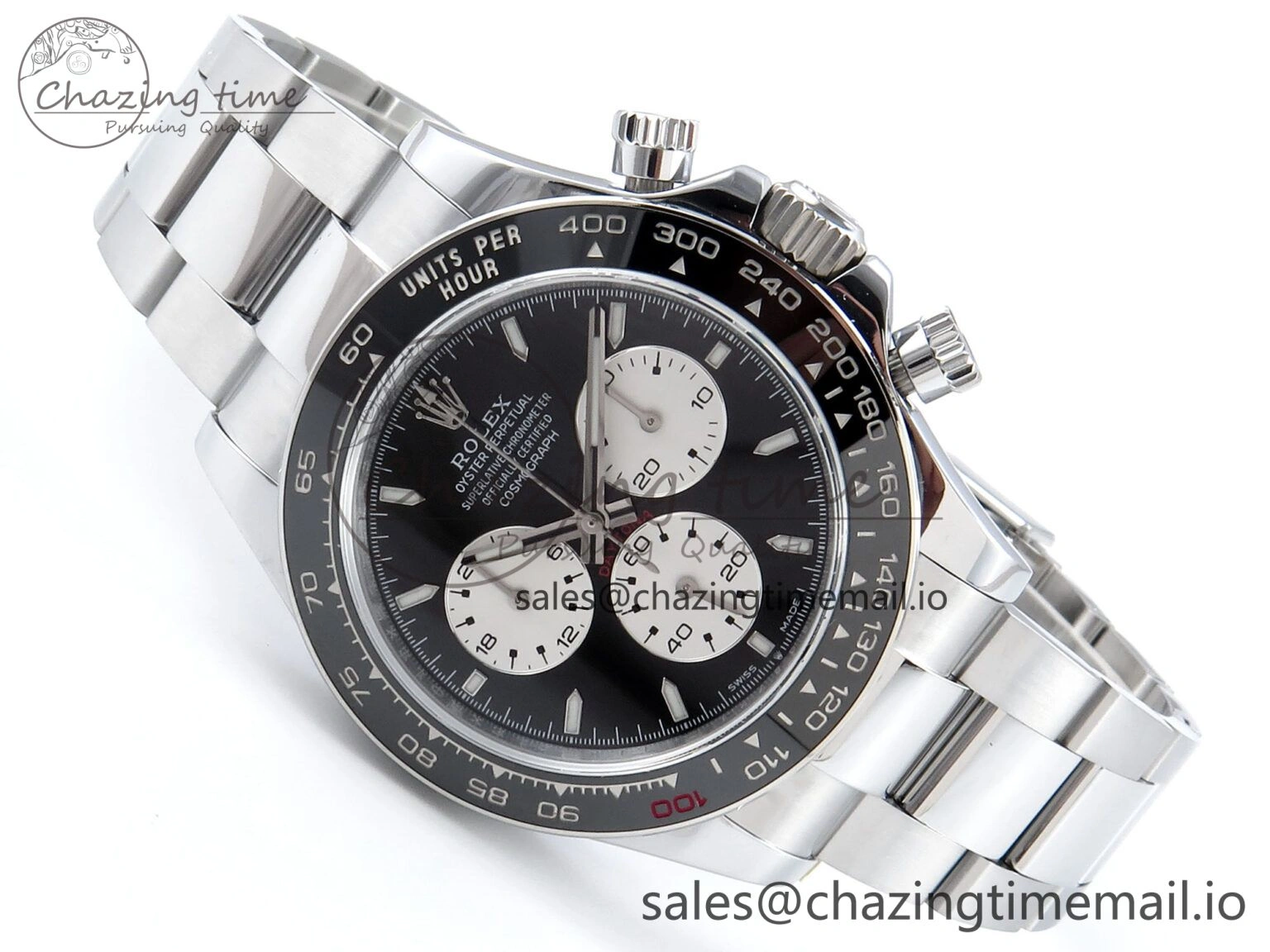 Daytona 126529 QF 1:1 Best Edition Black Dial Steel 904L on SS Bracelet V8 QF4132