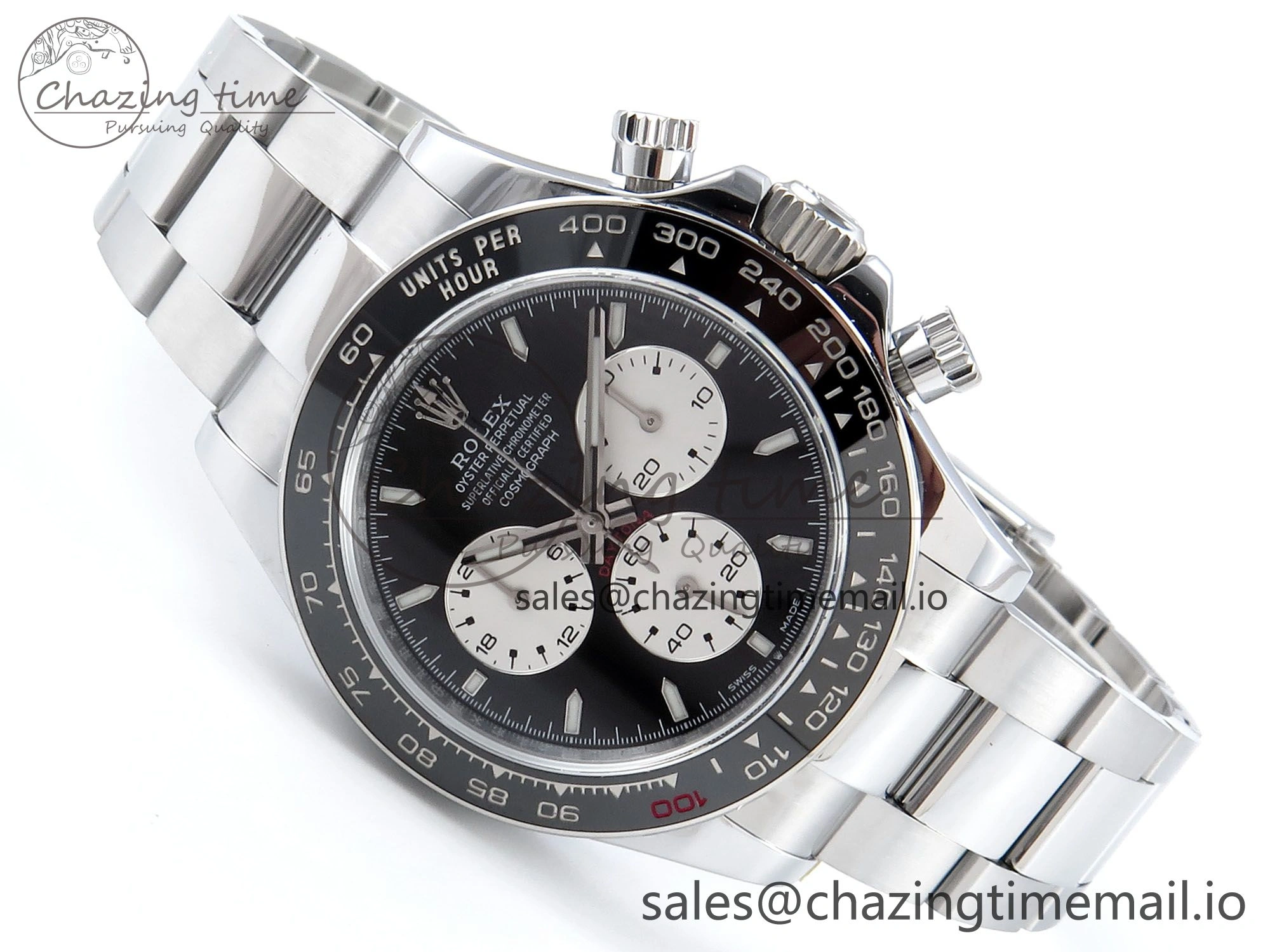 Daytona 126529 QF 1:1 Best Edition Black Dial Steel 904L on SS Bracelet V8 QF4132