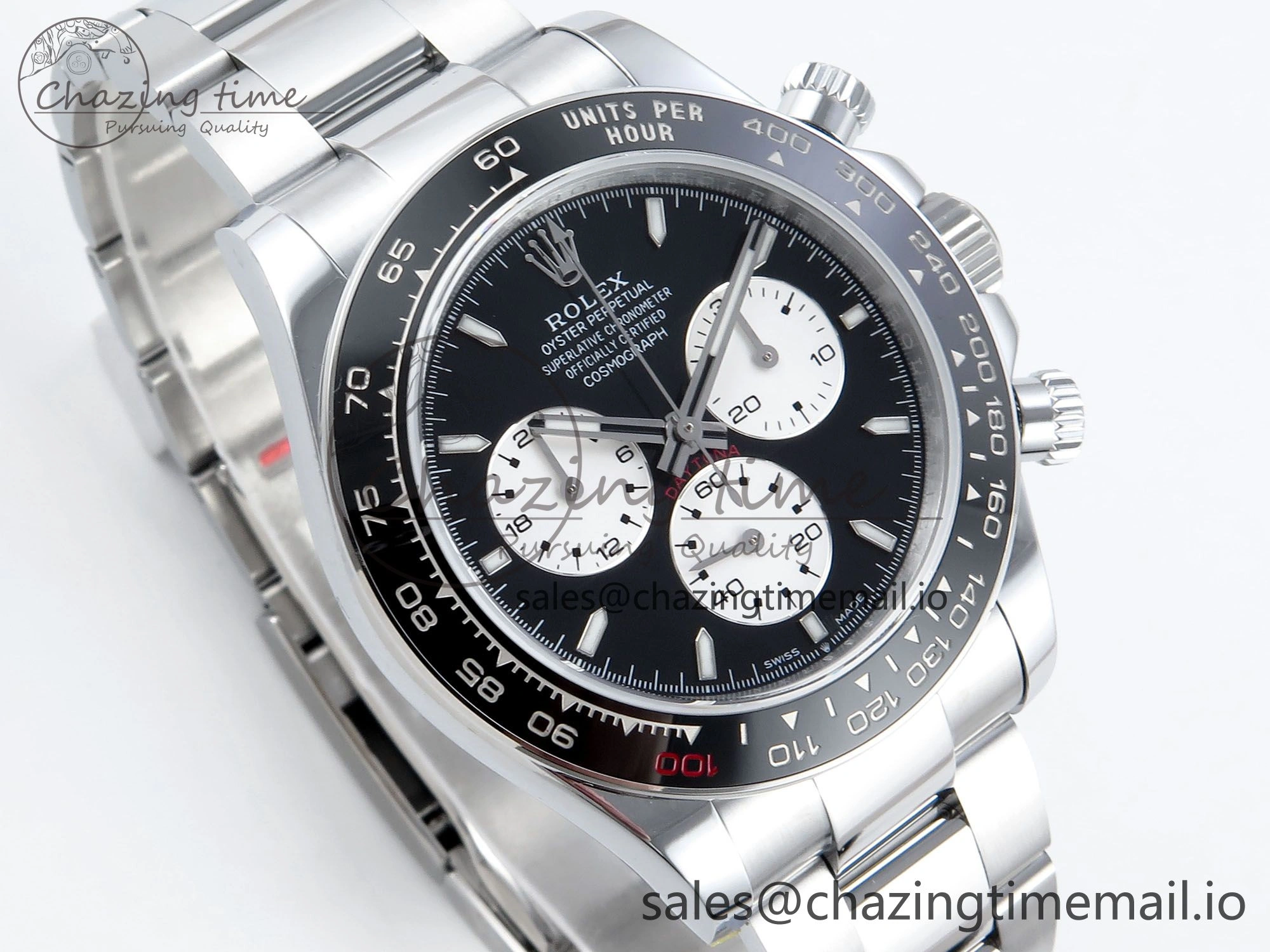 Daytona 126529 QF 1:1 Best Edition Black Dial Steel 904L on SS Bracelet V8 QF4132