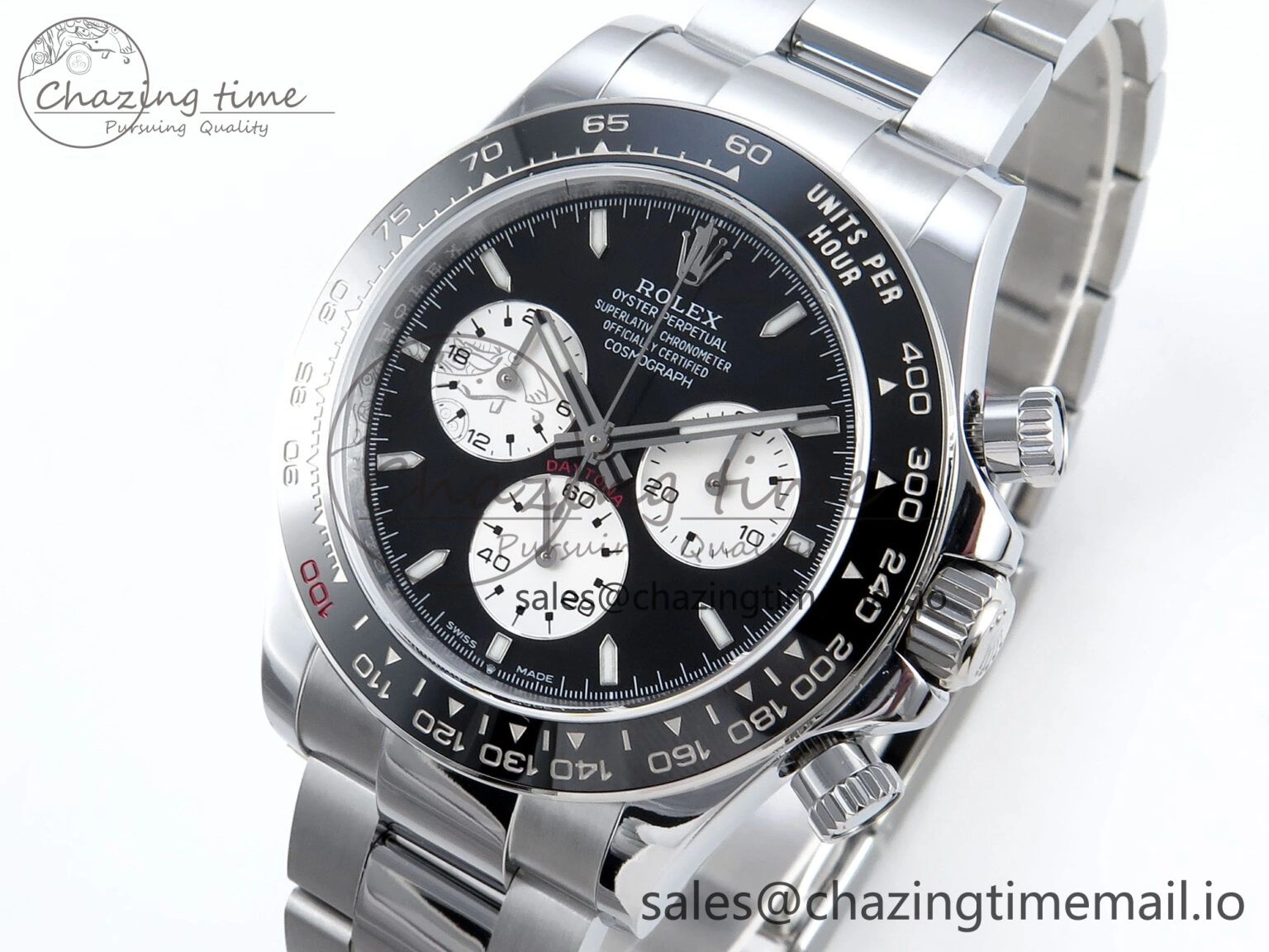Daytona 126529 QF 1:1 Best Edition Black Dial Steel 904L on SS Bracelet V8 QF4132