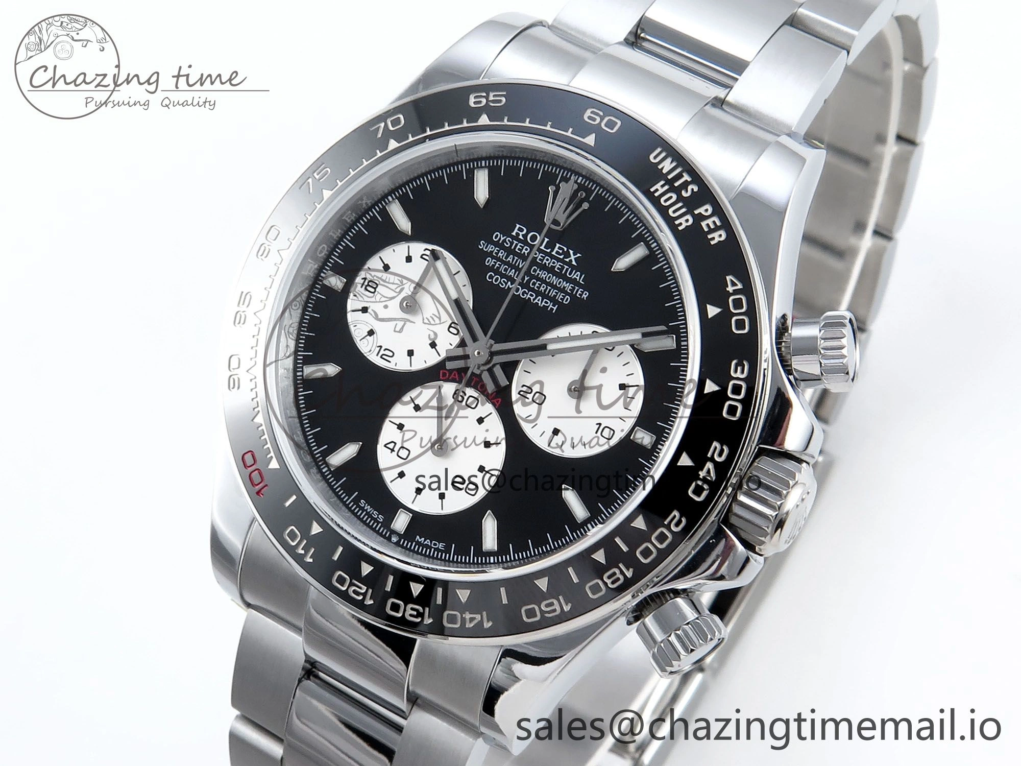 Daytona 126529 QF 1:1 Best Edition Black Dial Steel 904L on SS Bracelet V8 QF4132