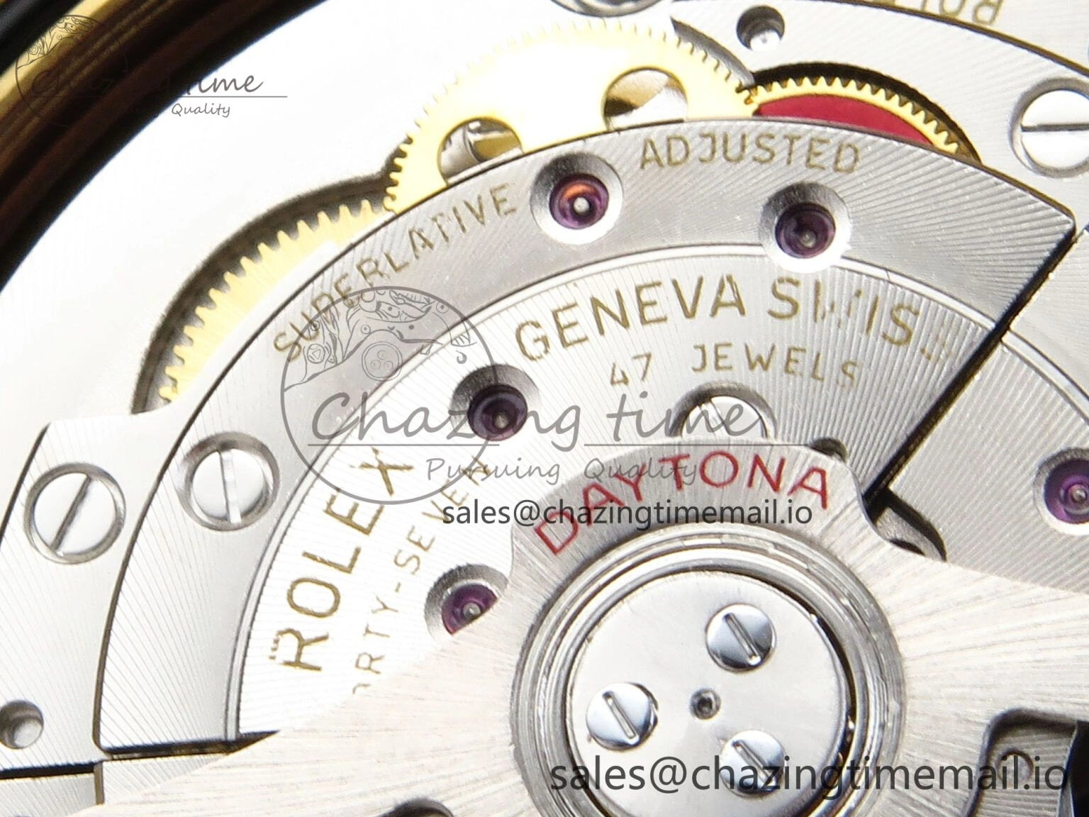 Daytona 126538TBR EWEF 1:1 Best Edition 904L Steel YG Crystal Dial Diamonds Bezel on Black Rubber Strap SH4131