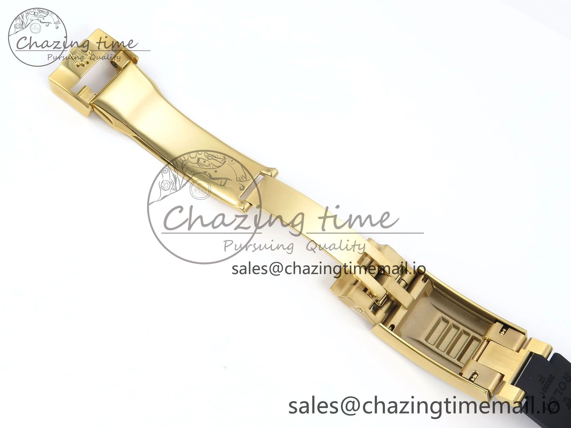 Daytona 126538TBR EWEF 1:1 Best Edition 904L Steel YG Crystal Dial Diamonds Bezel on Black Rubber Strap SH4131