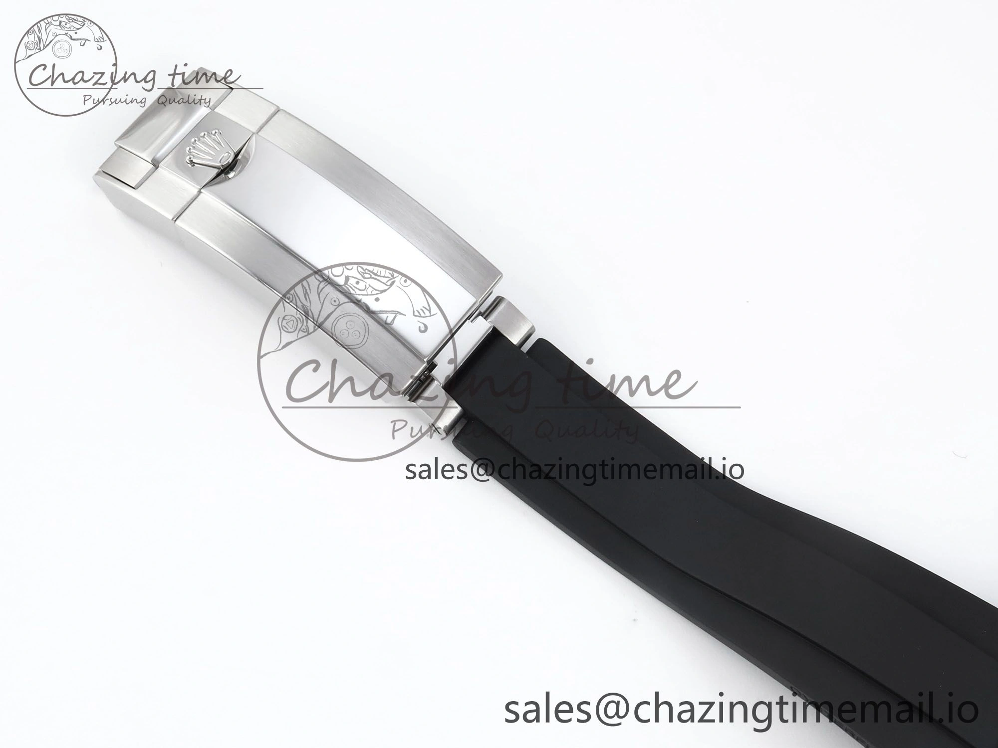 Daytona 126539TBR EWEF 1:1 Best Edition 904L Steel Gray Crystal Dial Diamonds Bezel on Black Rubber Strap SH4131