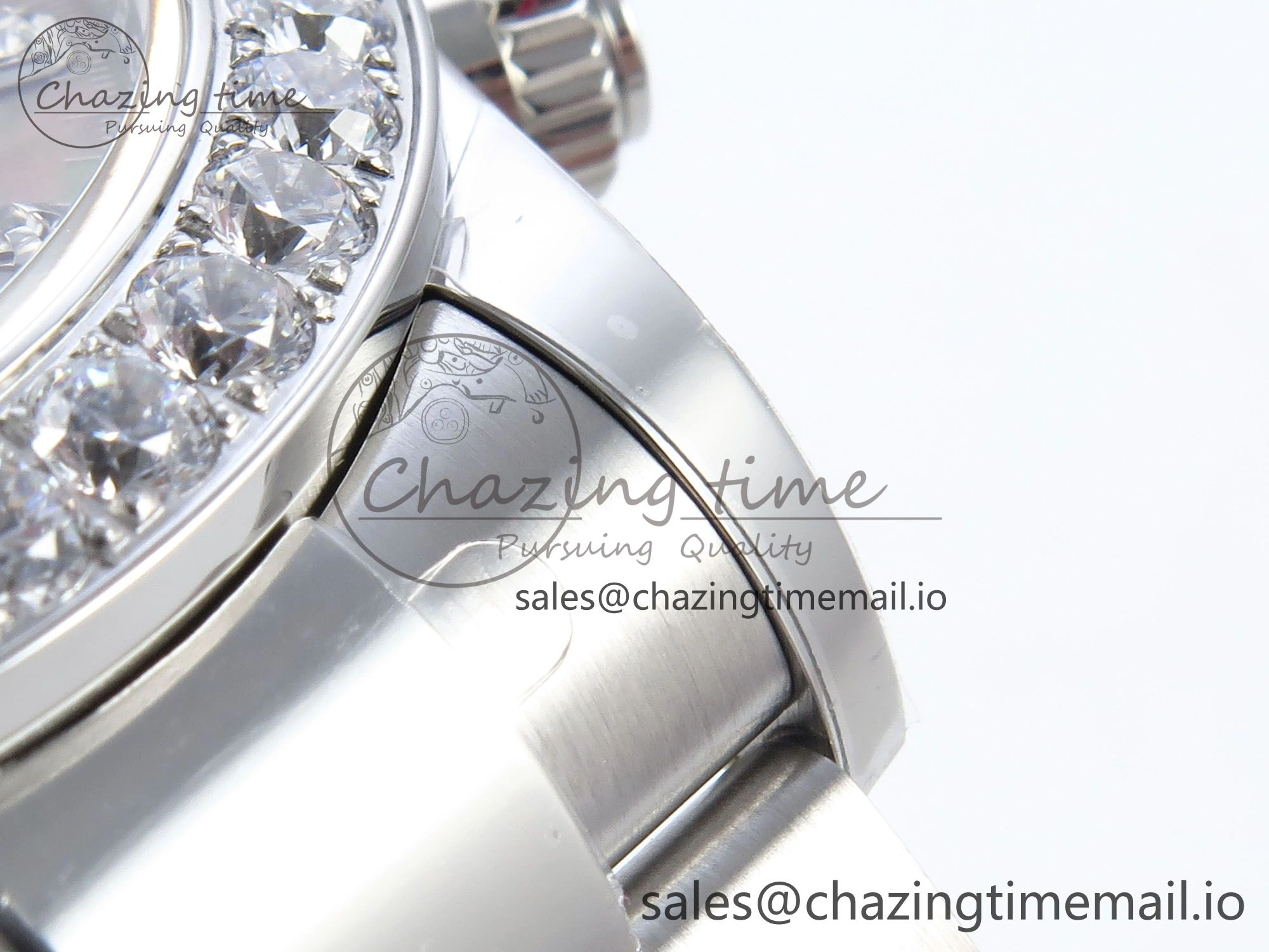 Daytona 126579RBR EWEF 1:1 Best Edition 904L Steel Gray MOP Dial Diamonds Bezel on SS Bracelet SH4131