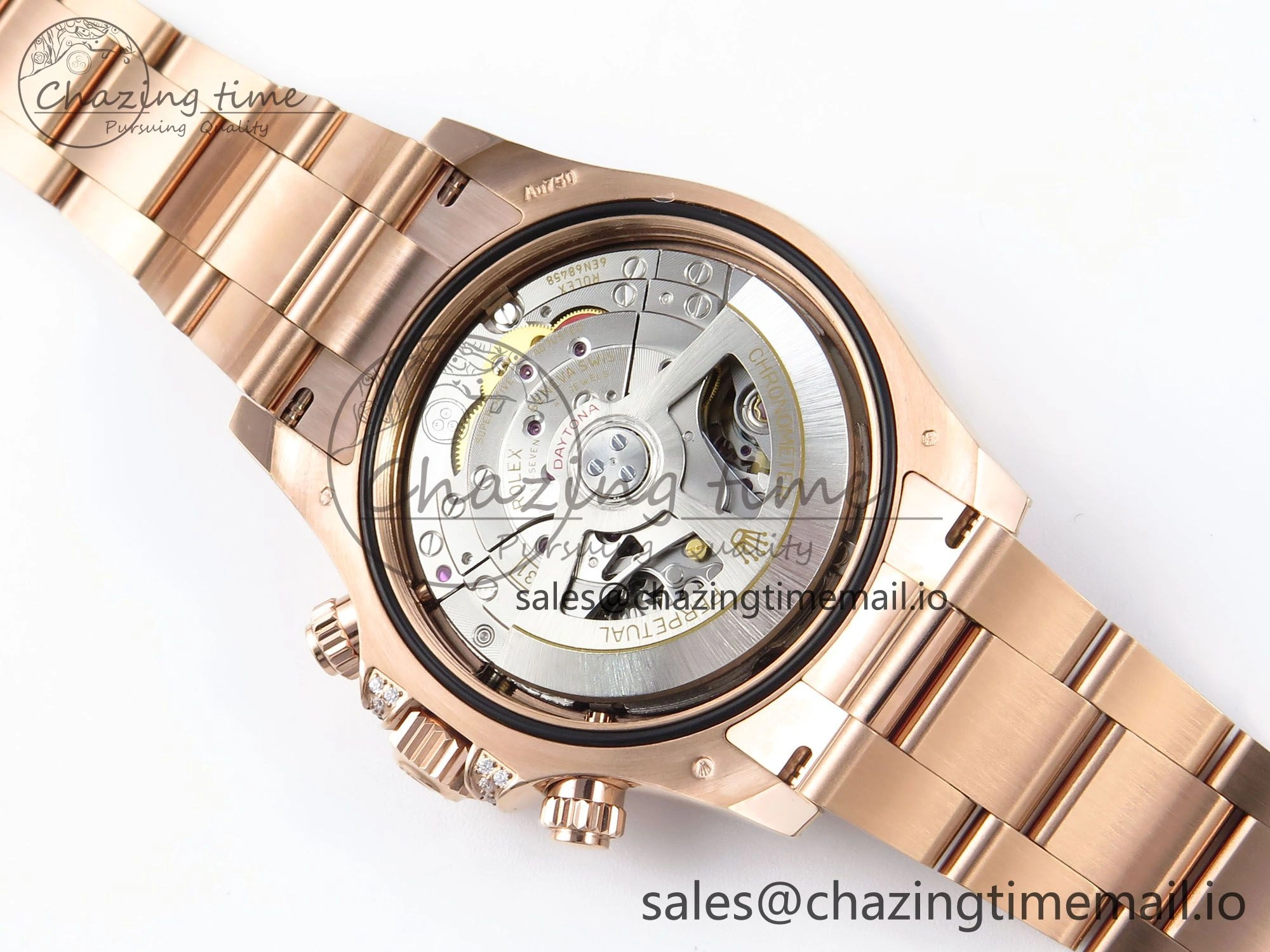Daytona 126595TBR EWEF 1:1 Best Edition 904L Steel RG Crystal Dial Diamonds Bezel on RG Bracelet SH4131