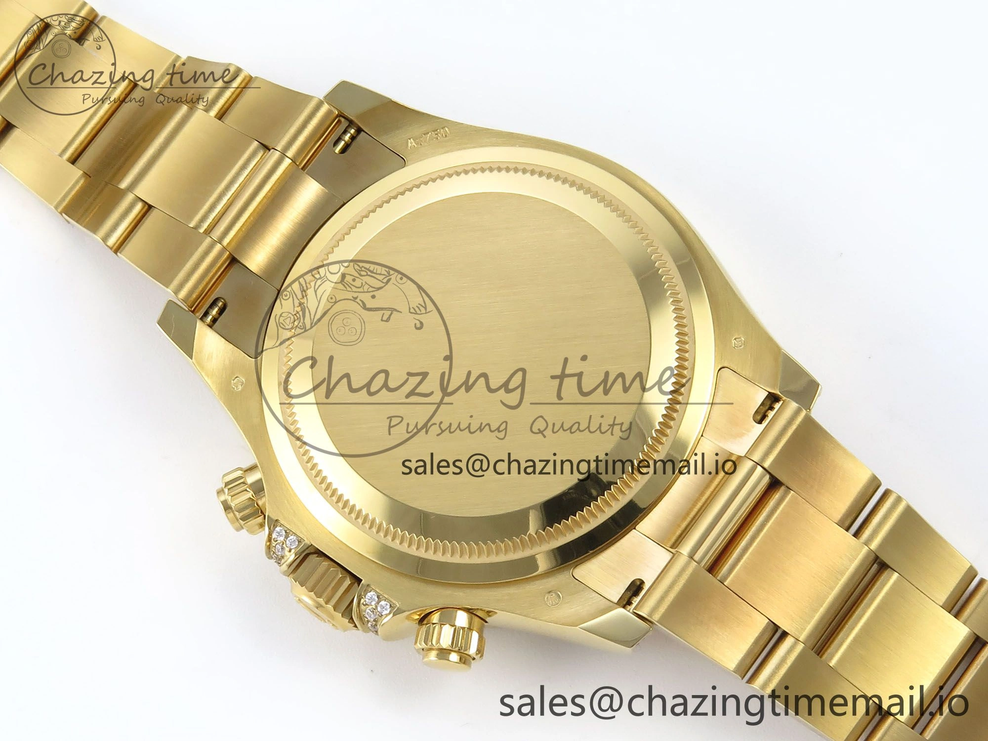 Daytona 126598TBR EWEF 1:1 Best Edition 904L Steel YG Crystal Dial Diamonds Bezel on YG Bracelet SH4131