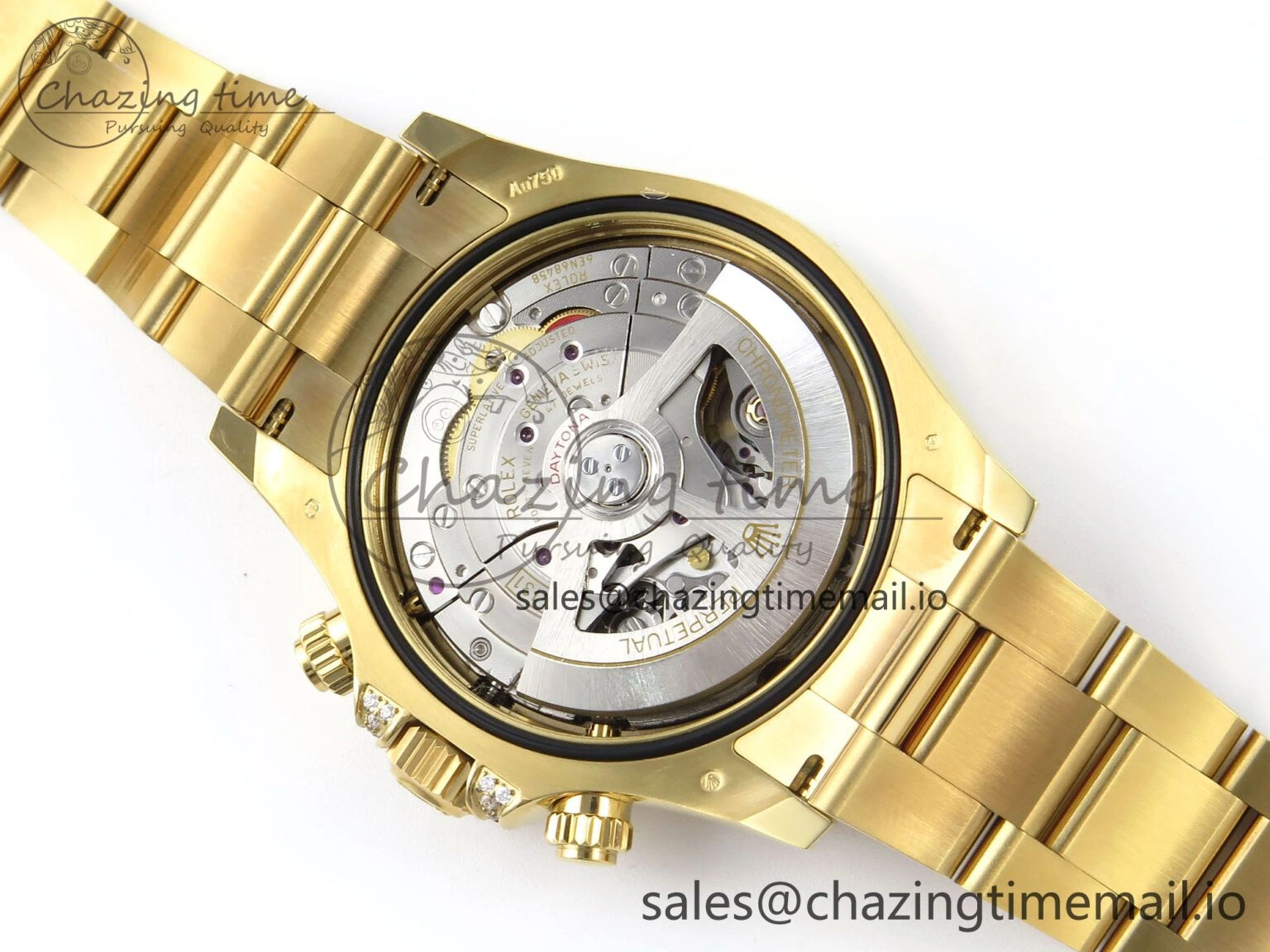 Daytona 126598TBR EWEF 1:1 Best Edition 904L Steel YG Crystal Dial Diamonds Bezel on YG Bracelet SH4131