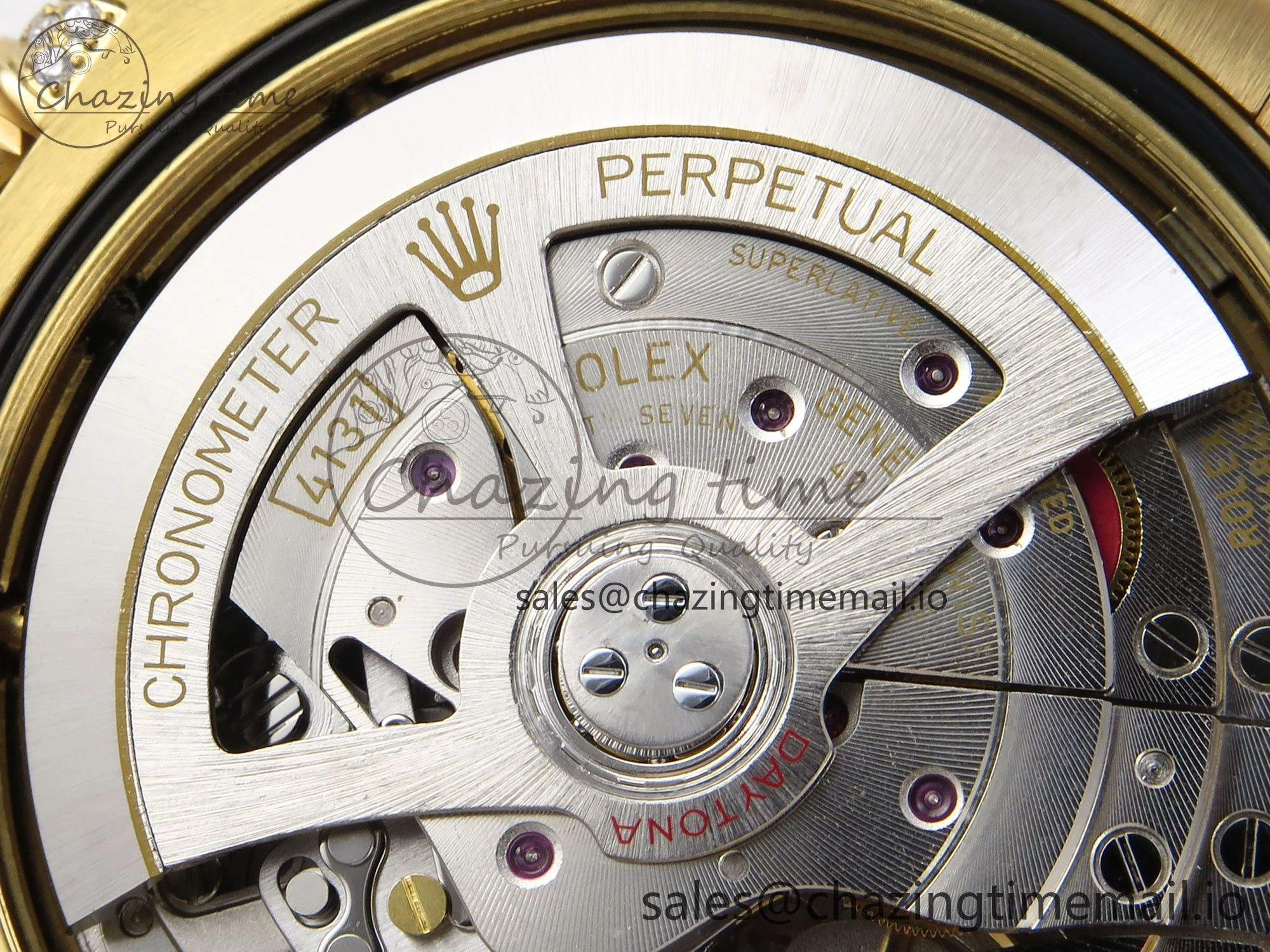 Daytona 126598TBR EWEF 1:1 Best Edition 904L Steel YG Crystal Dial Diamonds Bezel on YG Bracelet SH4131