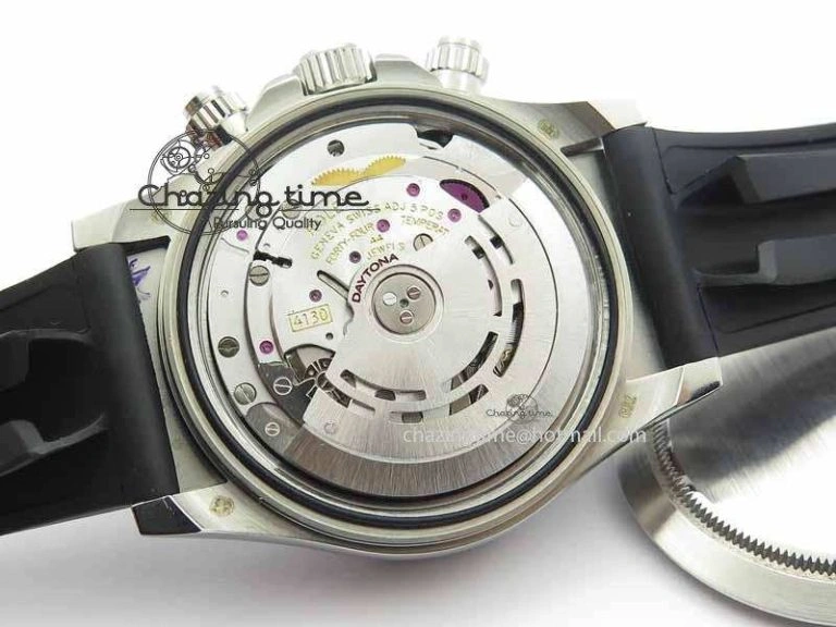 Daytona 2017 BP-Maker Best Edition Silver Dial On Rubber Strap A7750@6 (A4130)