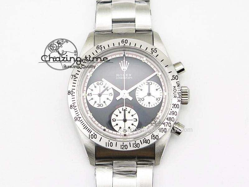 Daytona 6263 Paul Newman Hand Wind Movement SS Venus 75 Black Dial