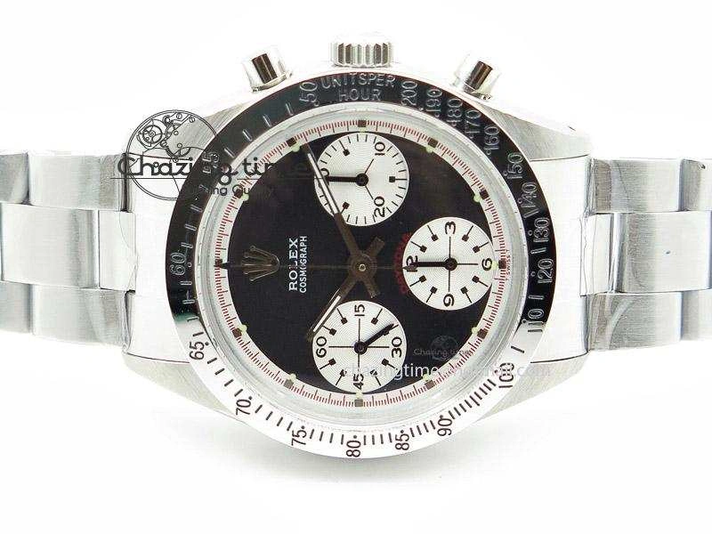 Daytona 6263 Paul Newman Hand Wind Movement SS Venus 75 Black Dial