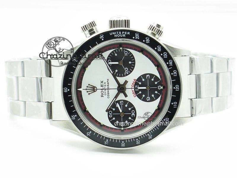 Daytona 6263 Paul Newman Hand Wind Movement SS Venus 75 White Dial