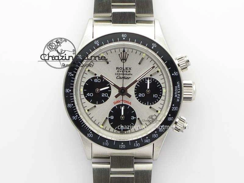 Daytona 6263 SS White Black Dial Black Tachymeter Bezel On SS Bracelet Venus75