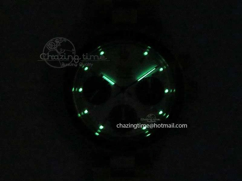 Daytona 6263 SS White Black Dial Black Tachymeter Bezel On SS Bracelet Venus75