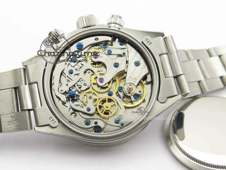 Daytona 6263 SS White Black Dial Black Tachymeter Bezel On SS Bracelet Venus75