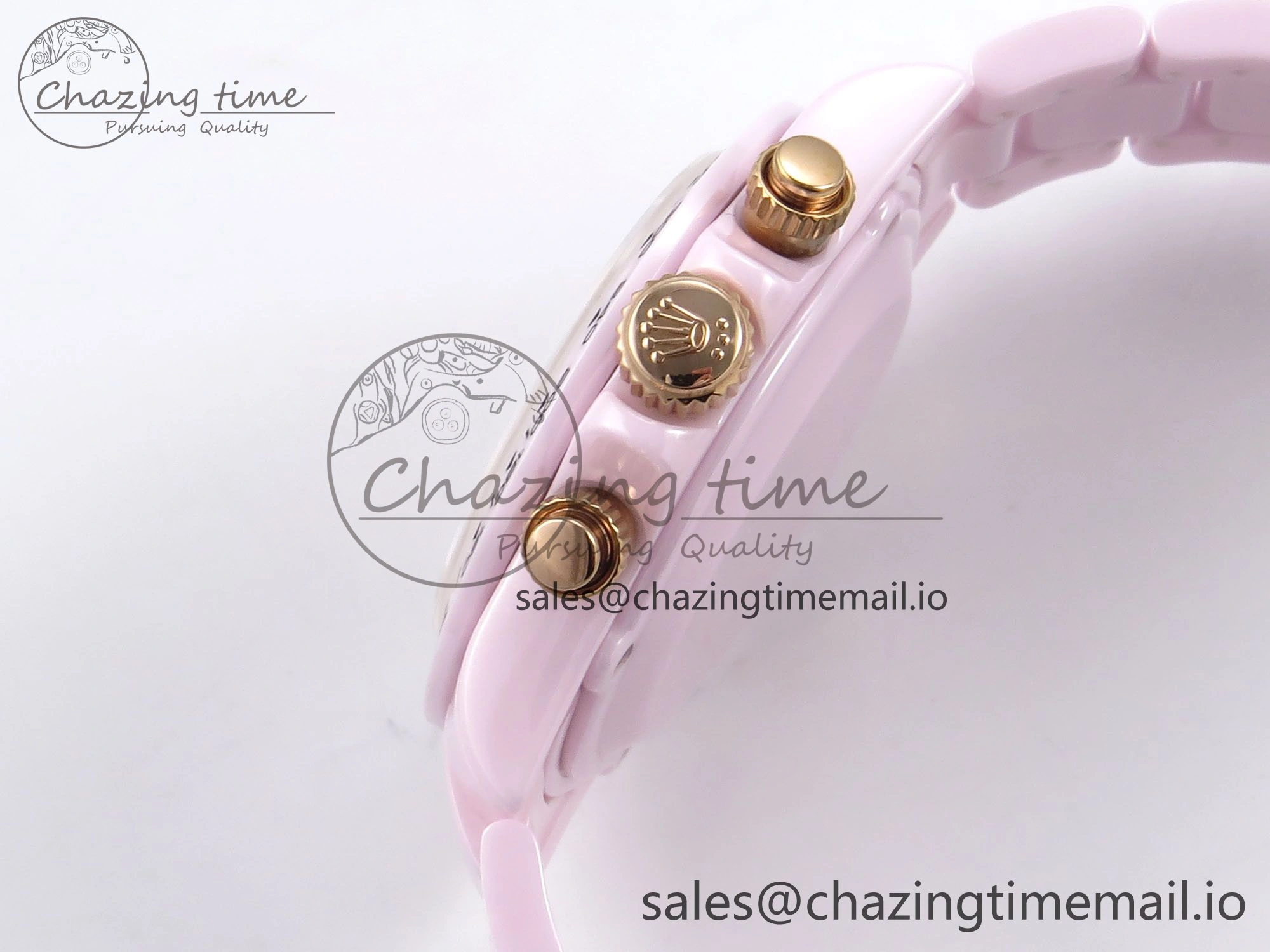 Daytona AET Pink Ceramic Case and Bracelet Pink Dial N6F Best Edition SA4130