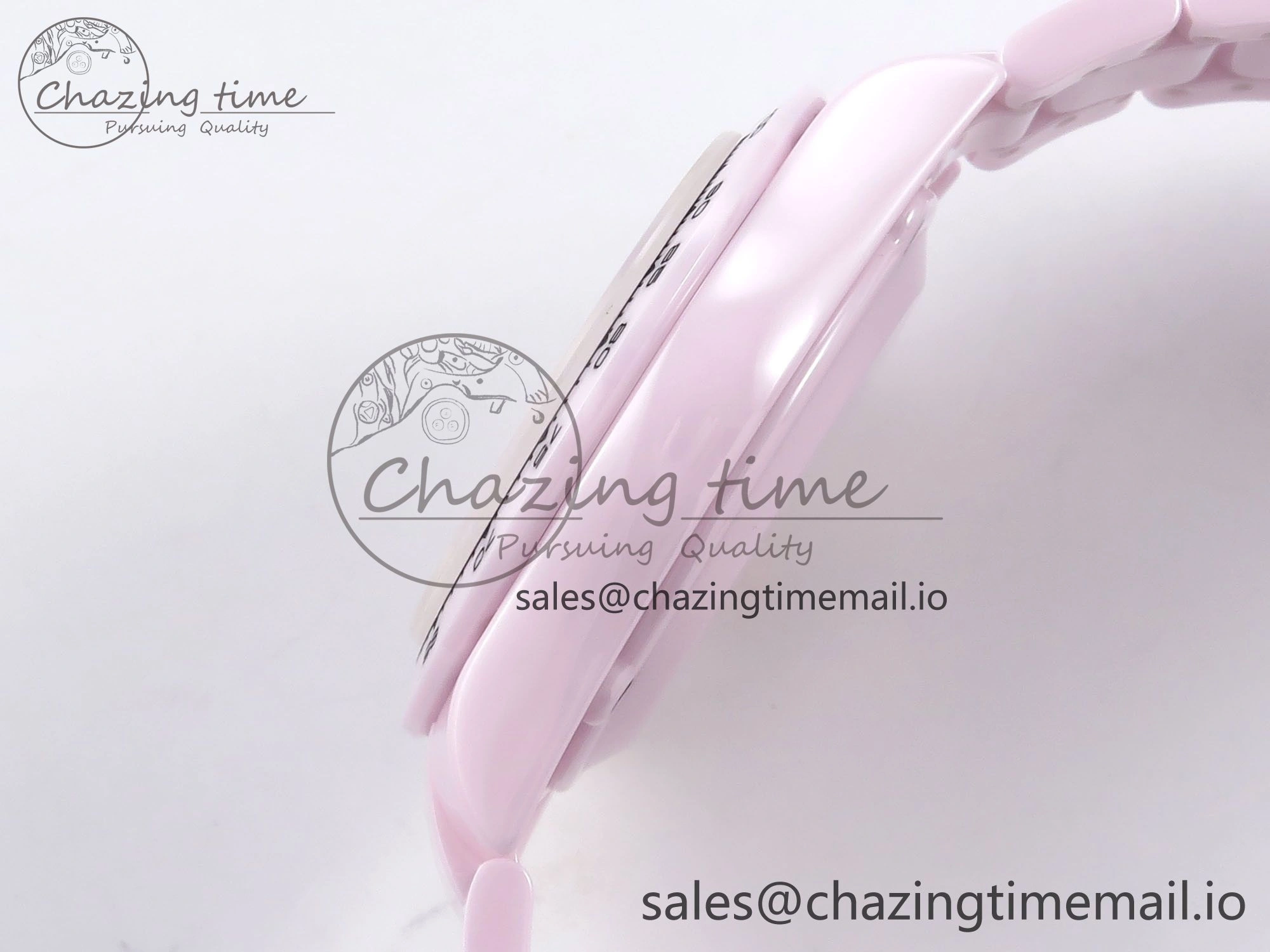 Daytona AET Pink Ceramic Case and Bracelet Pink Dial N6F Best Edition SA4130