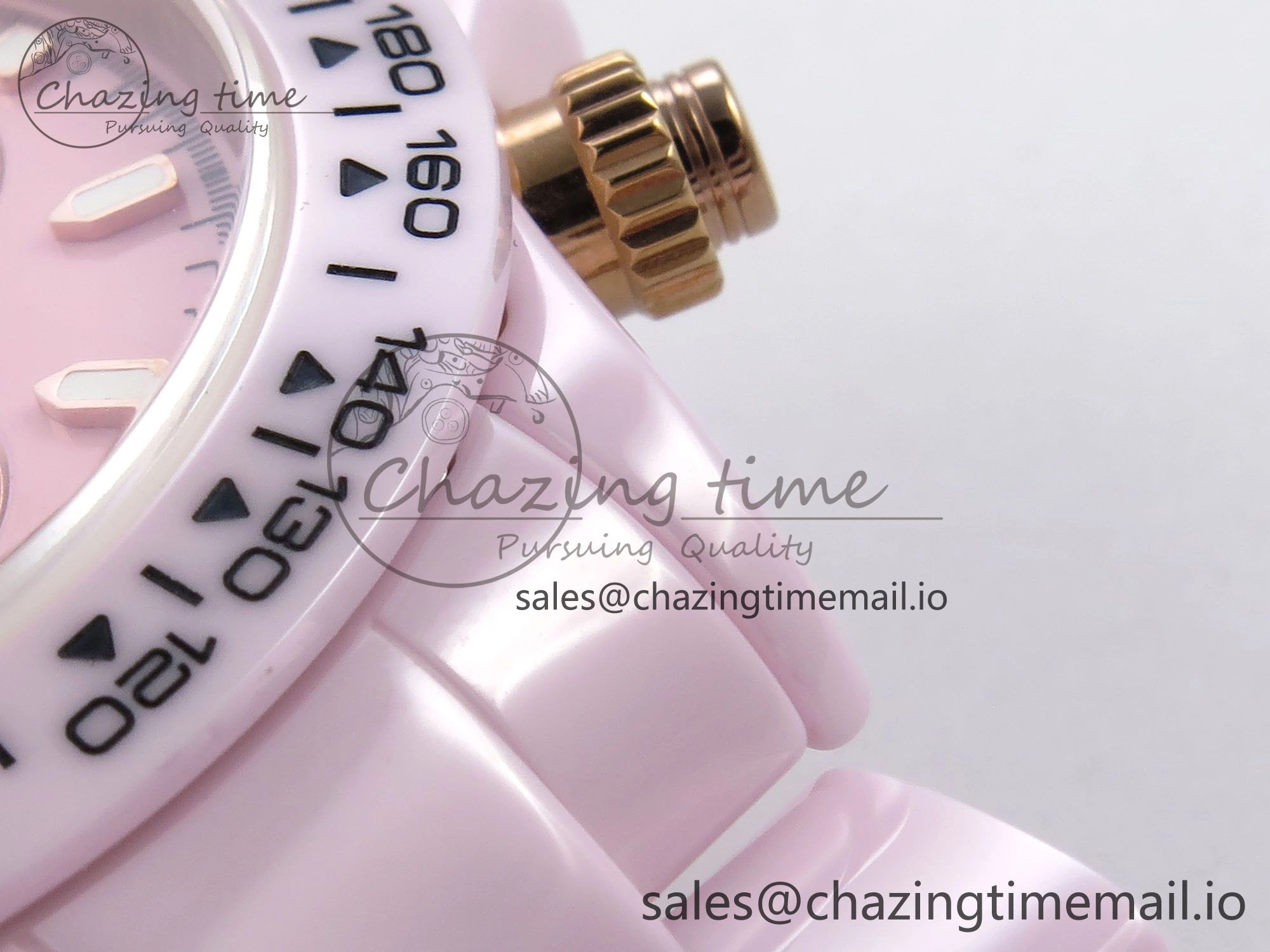 Daytona AET Pink Ceramic Case and Bracelet Pink Dial N6F Best Edition SA4130