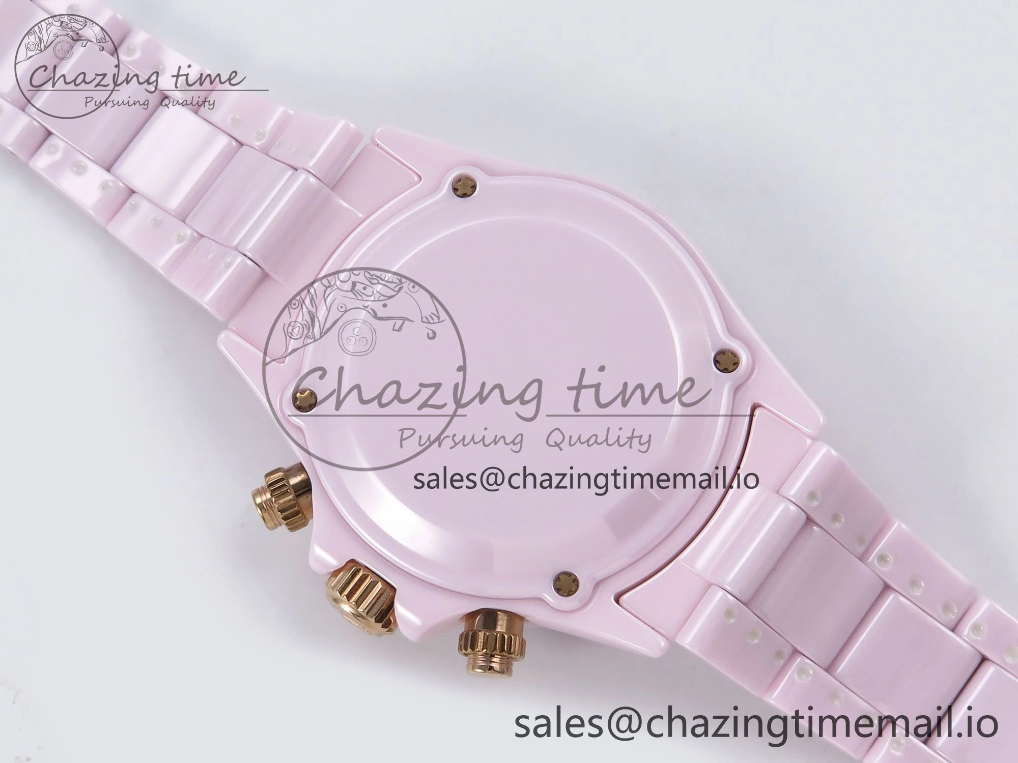 Daytona AET Pink Ceramic Case and Bracelet Pink Dial N6F Best Edition SA4130