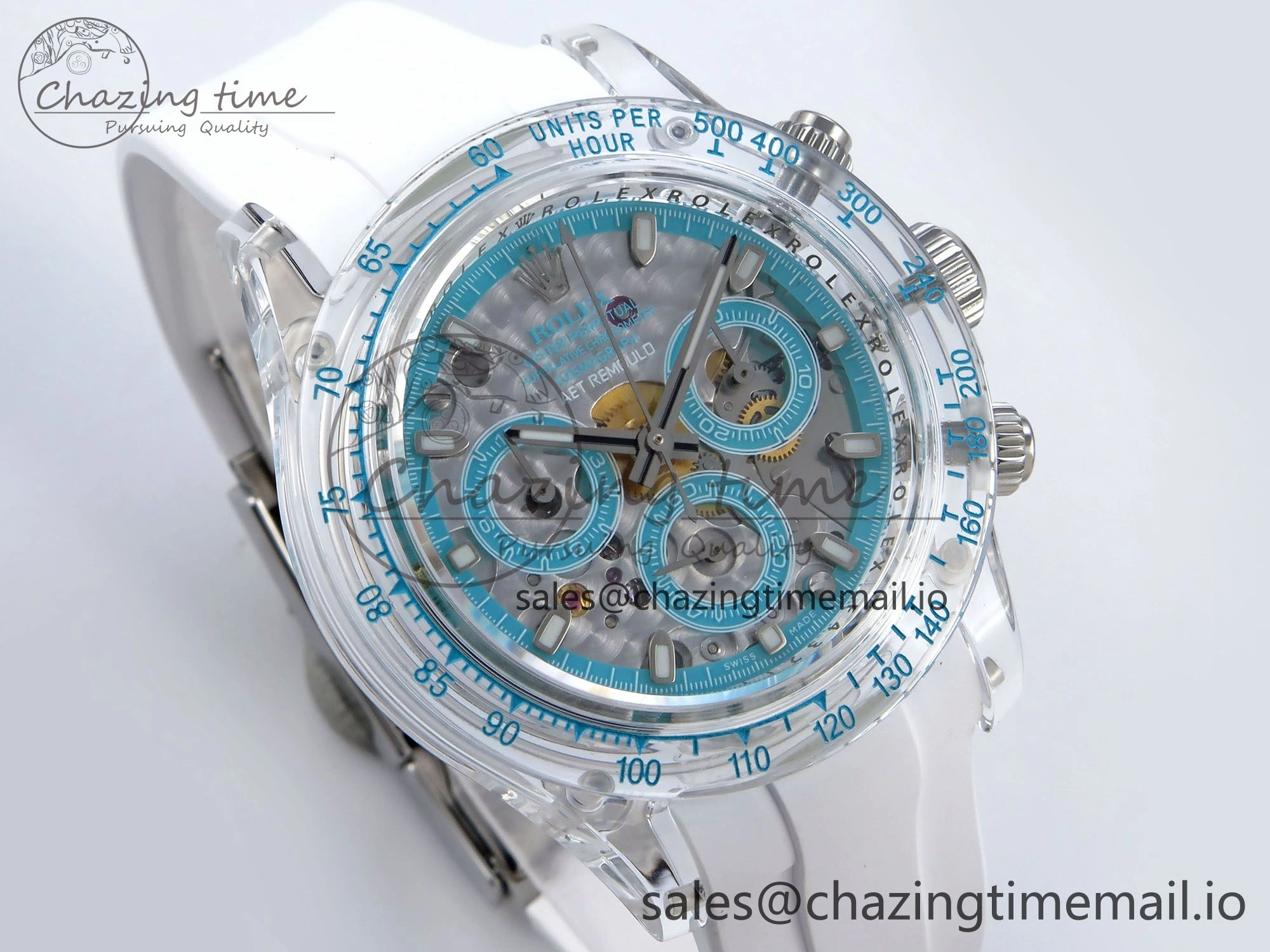 Daytona AET Remould N6F 1:1 Best Edition Blue Dial on Rubber Strap SA4130