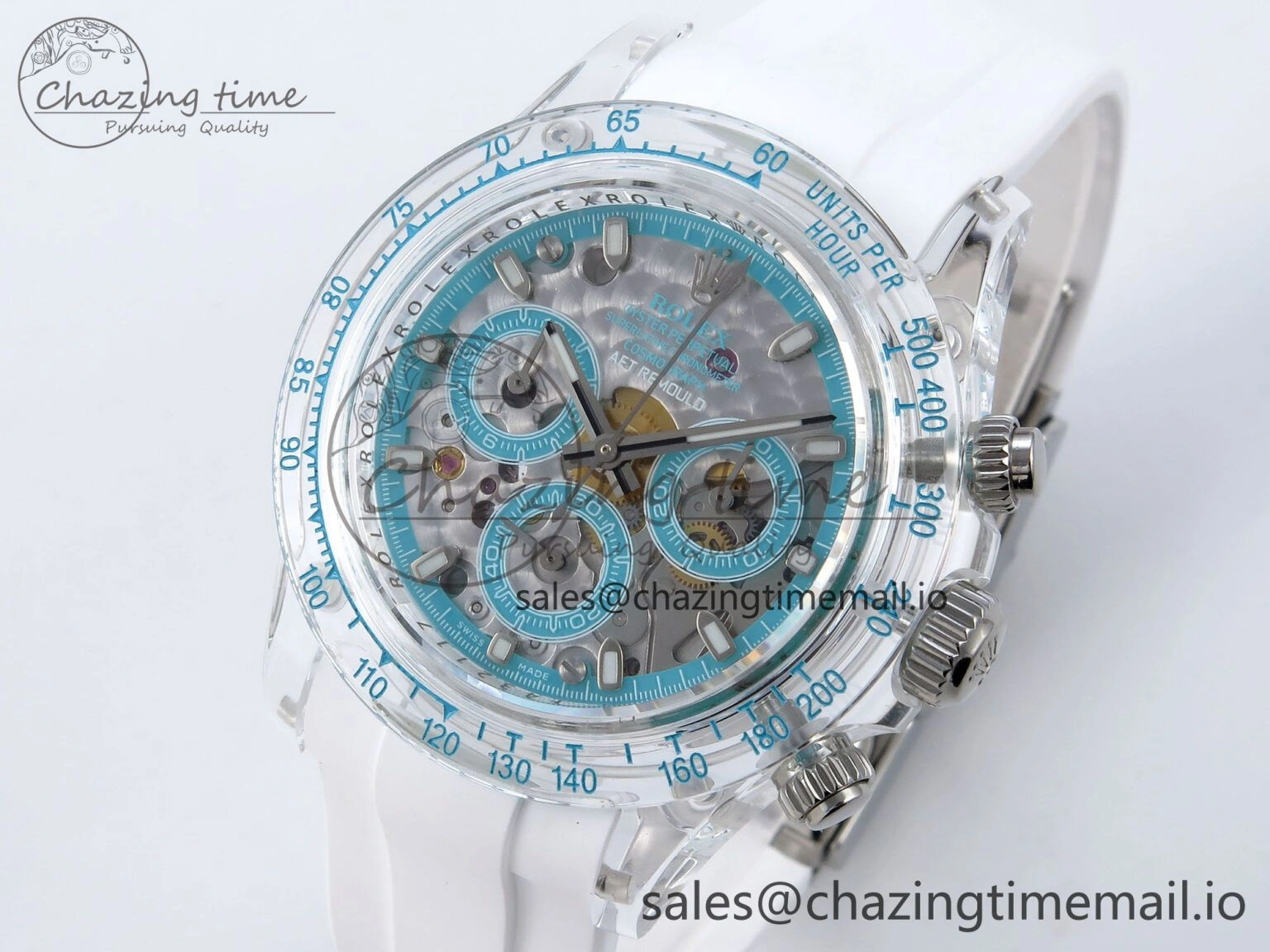 Daytona AET Remould N6F 1:1 Best Edition Blue Dial on Rubber Strap SA4130