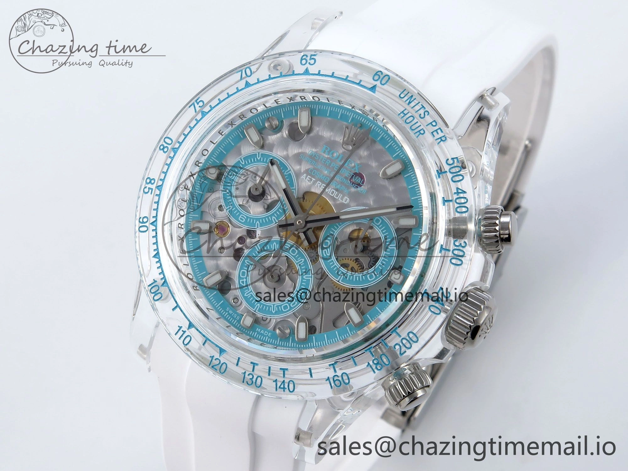 Daytona AET Remould N6F 1:1 Best Edition Blue Dial on Rubber Strap SA4130