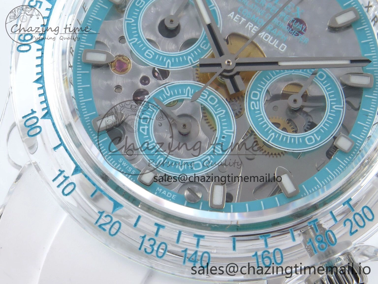 Daytona AET Remould N6F 1:1 Best Edition Blue Dial on Rubber Strap SA4130
