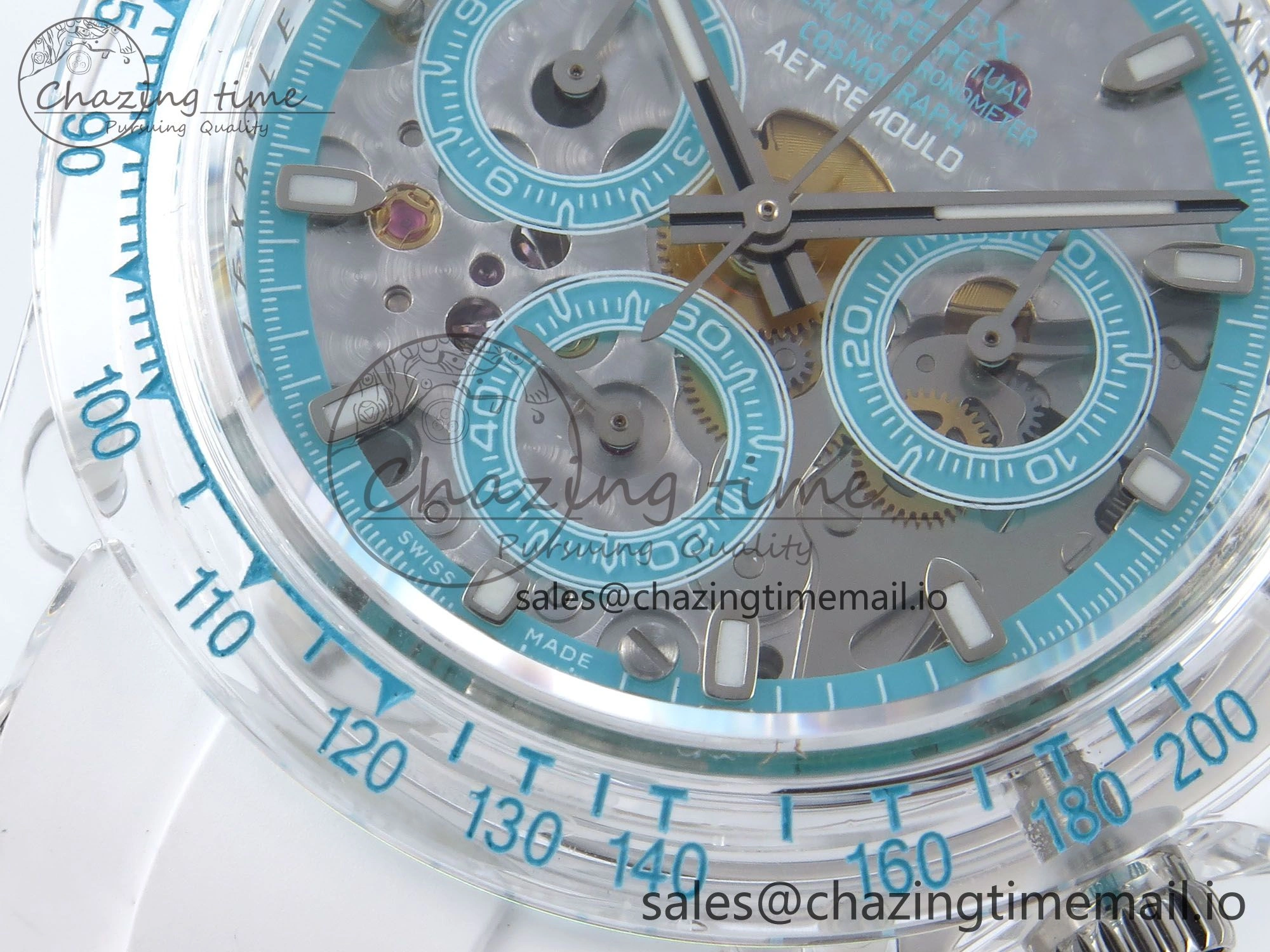 Daytona AET Remould N6F 1:1 Best Edition Blue Dial on Rubber Strap SA4130
