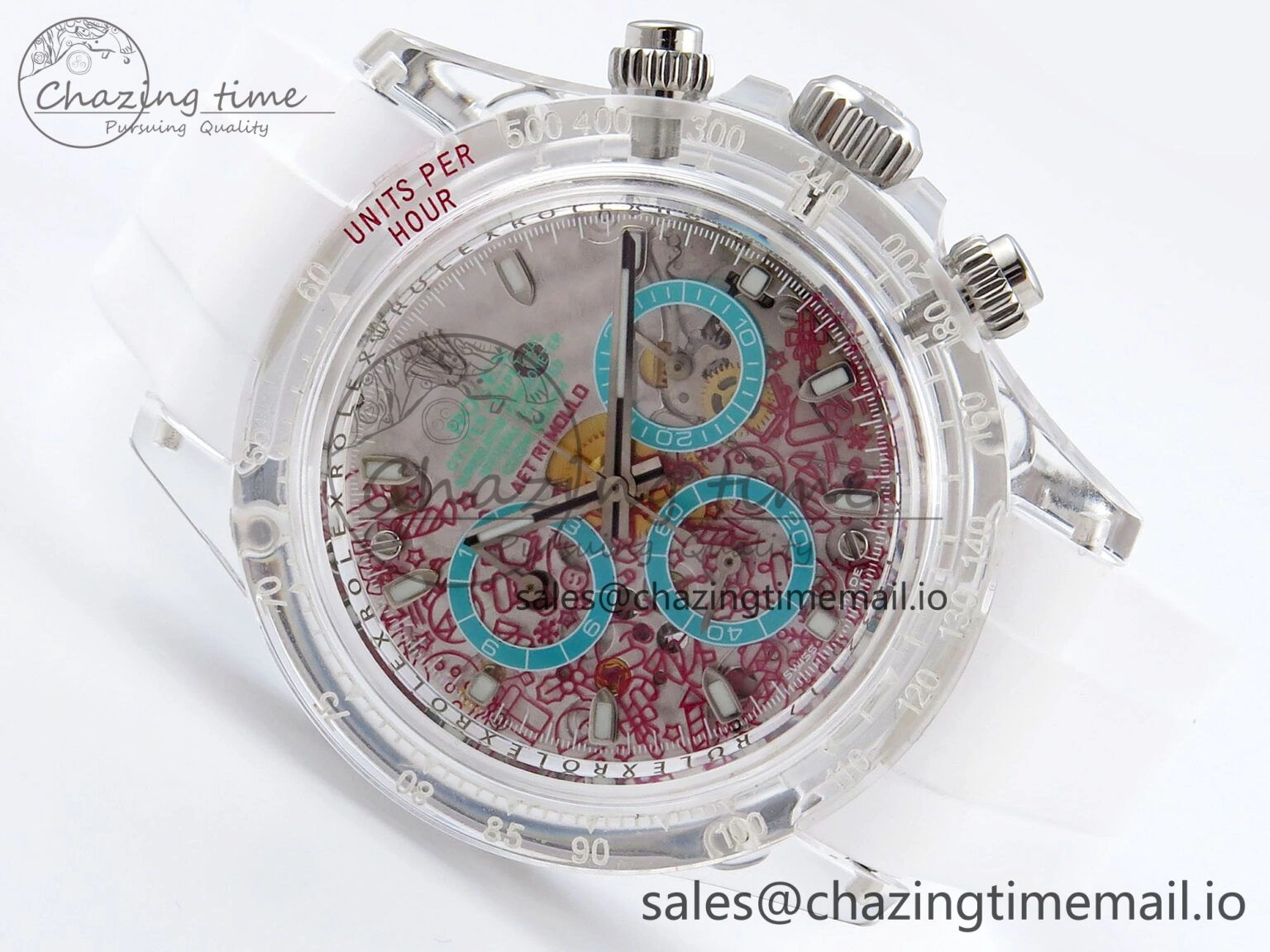 Daytona AET Remould N6F 1:1 Best Edition Graphic Dial on Rubber Strap SA4130