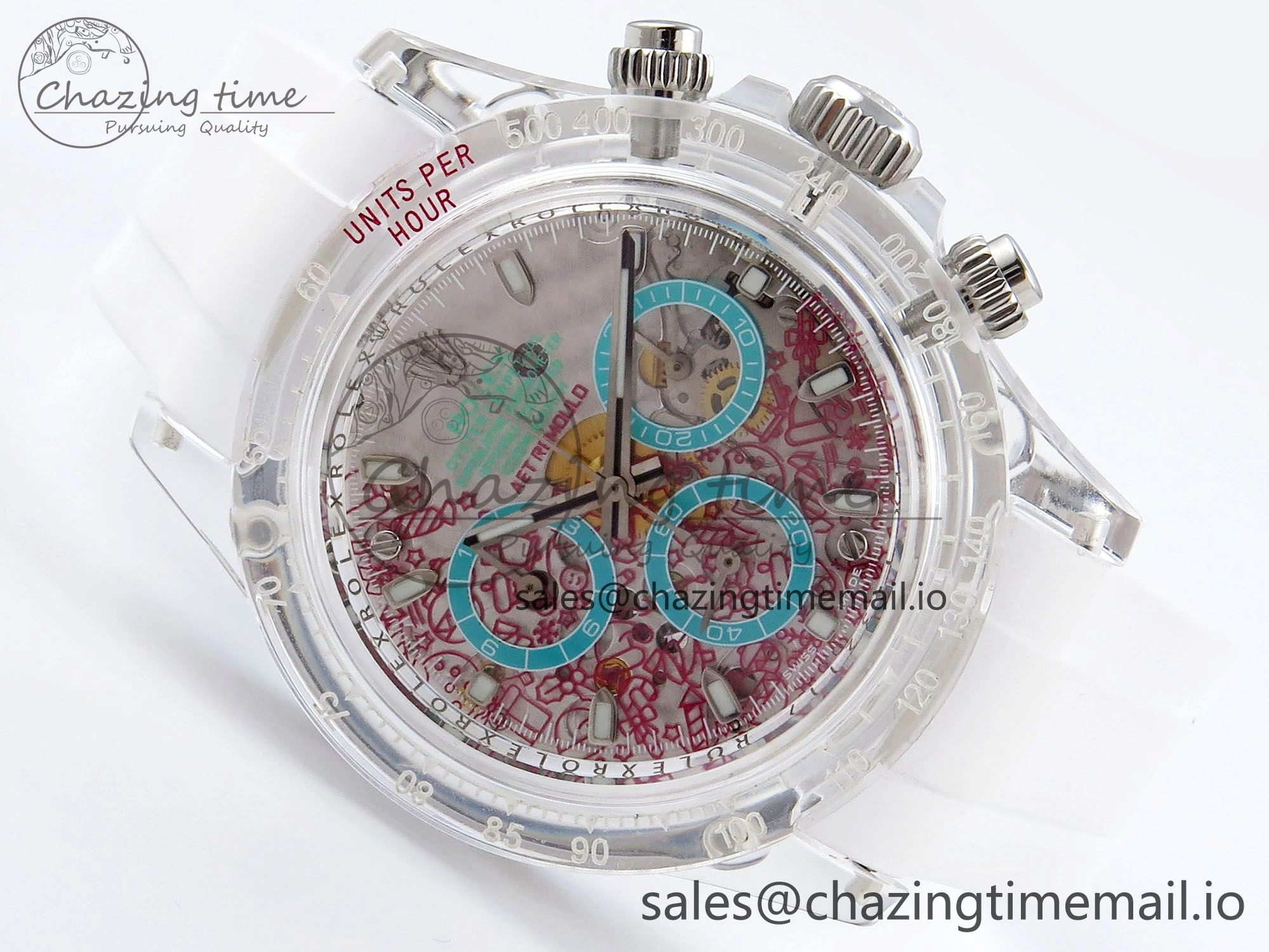 Daytona AET Remould N6F 1:1 Best Edition Graphic Dial on Rubber Strap SA4130
