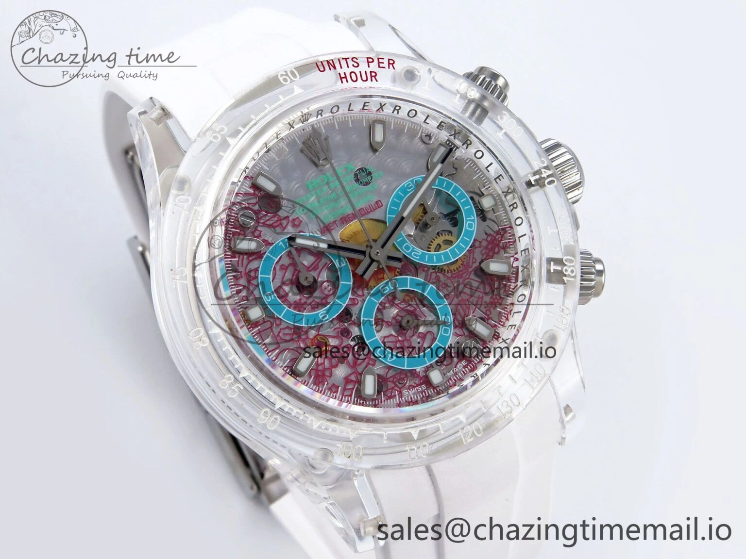 Daytona AET Remould N6F 1:1 Best Edition Graphic Dial on Rubber Strap SA4130
