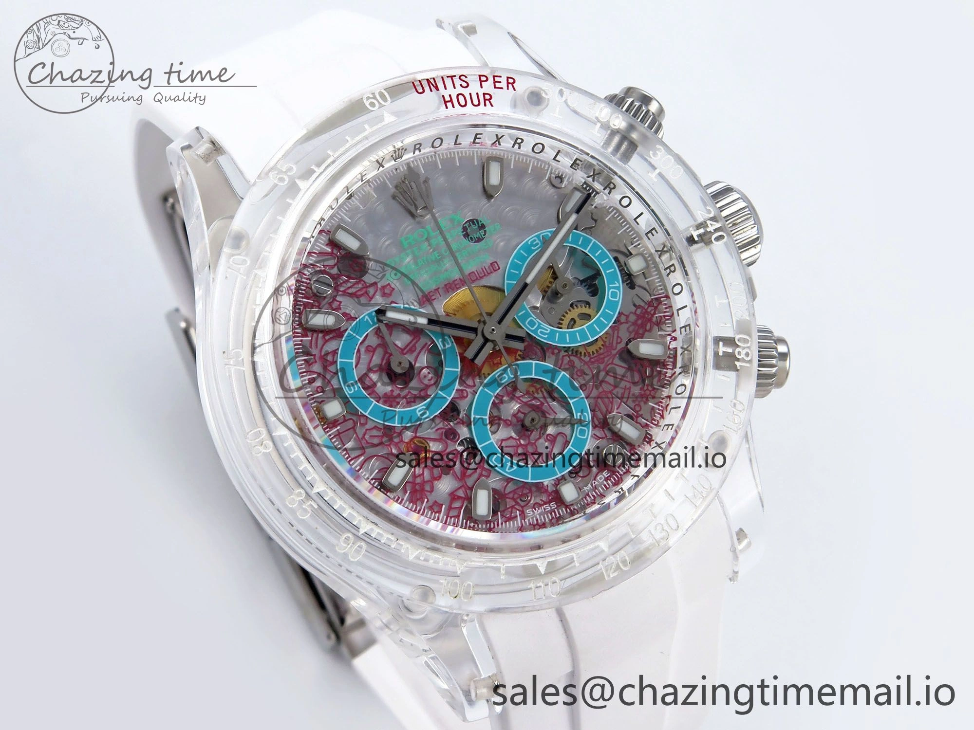 Daytona AET Remould N6F 1:1 Best Edition Graphic Dial on Rubber Strap SA4130