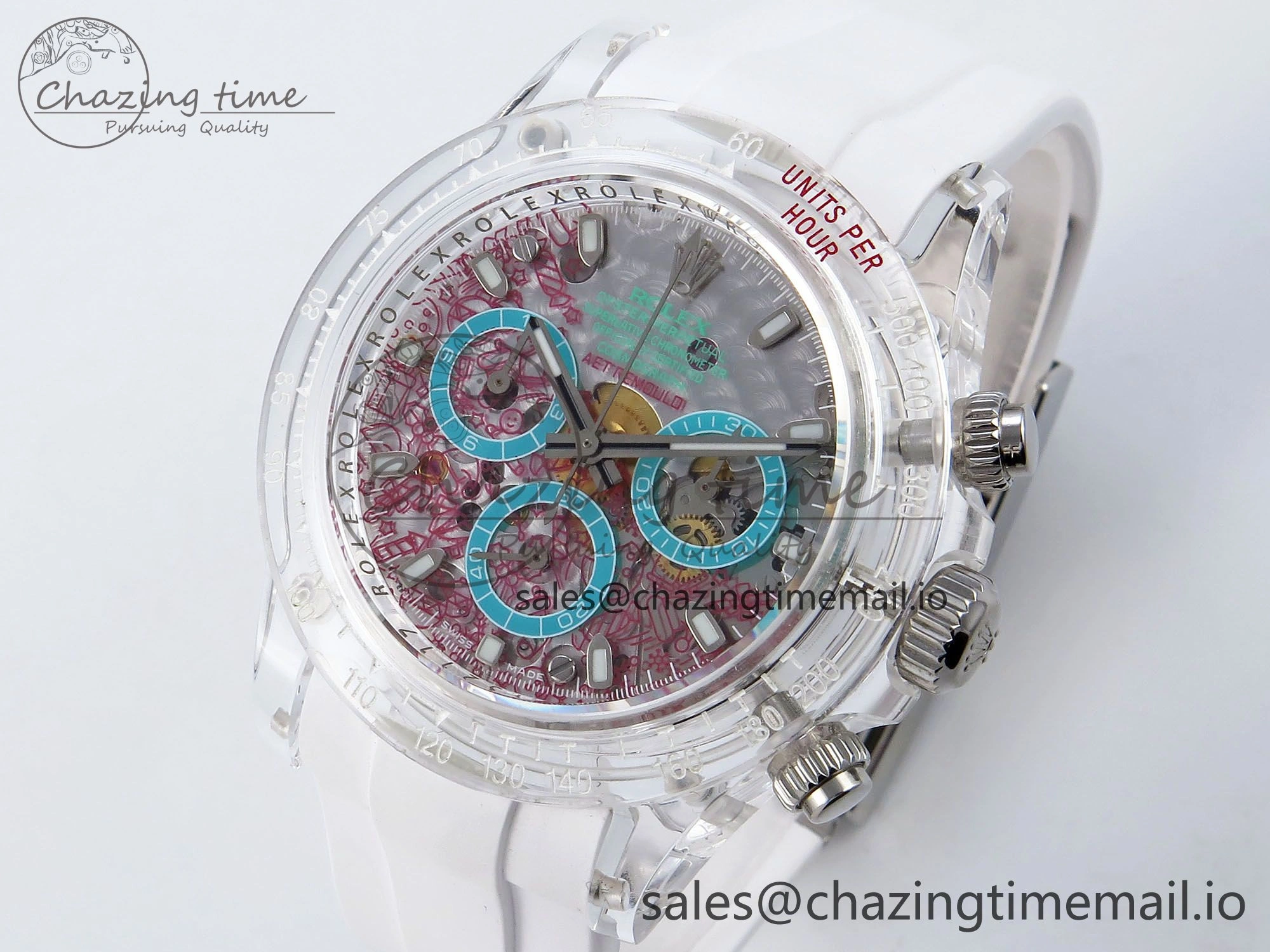 Daytona AET Remould N6F 1:1 Best Edition Graphic Dial on Rubber Strap SA4130