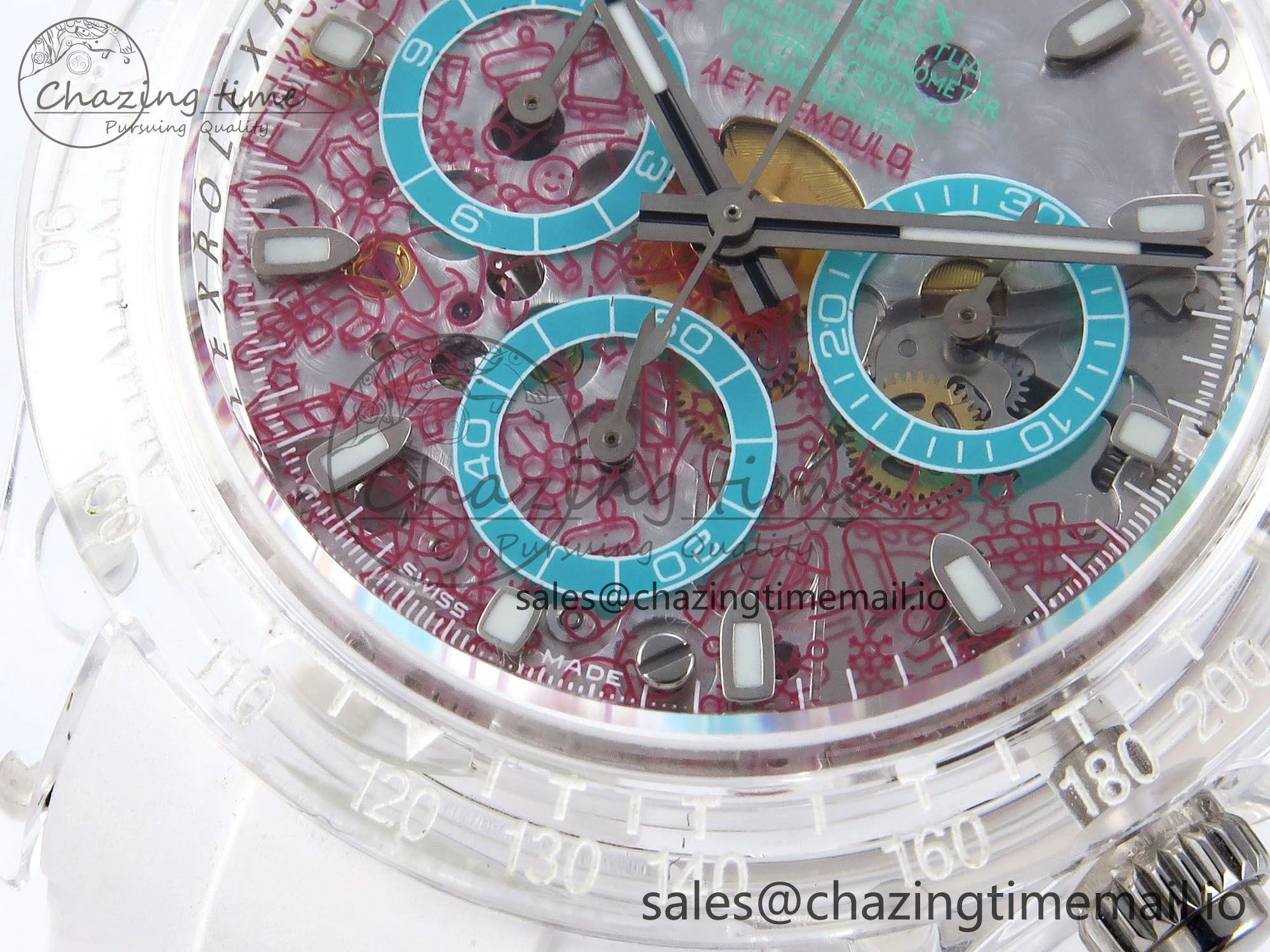 Daytona AET Remould N6F 1:1 Best Edition Graphic Dial on Rubber Strap SA4130